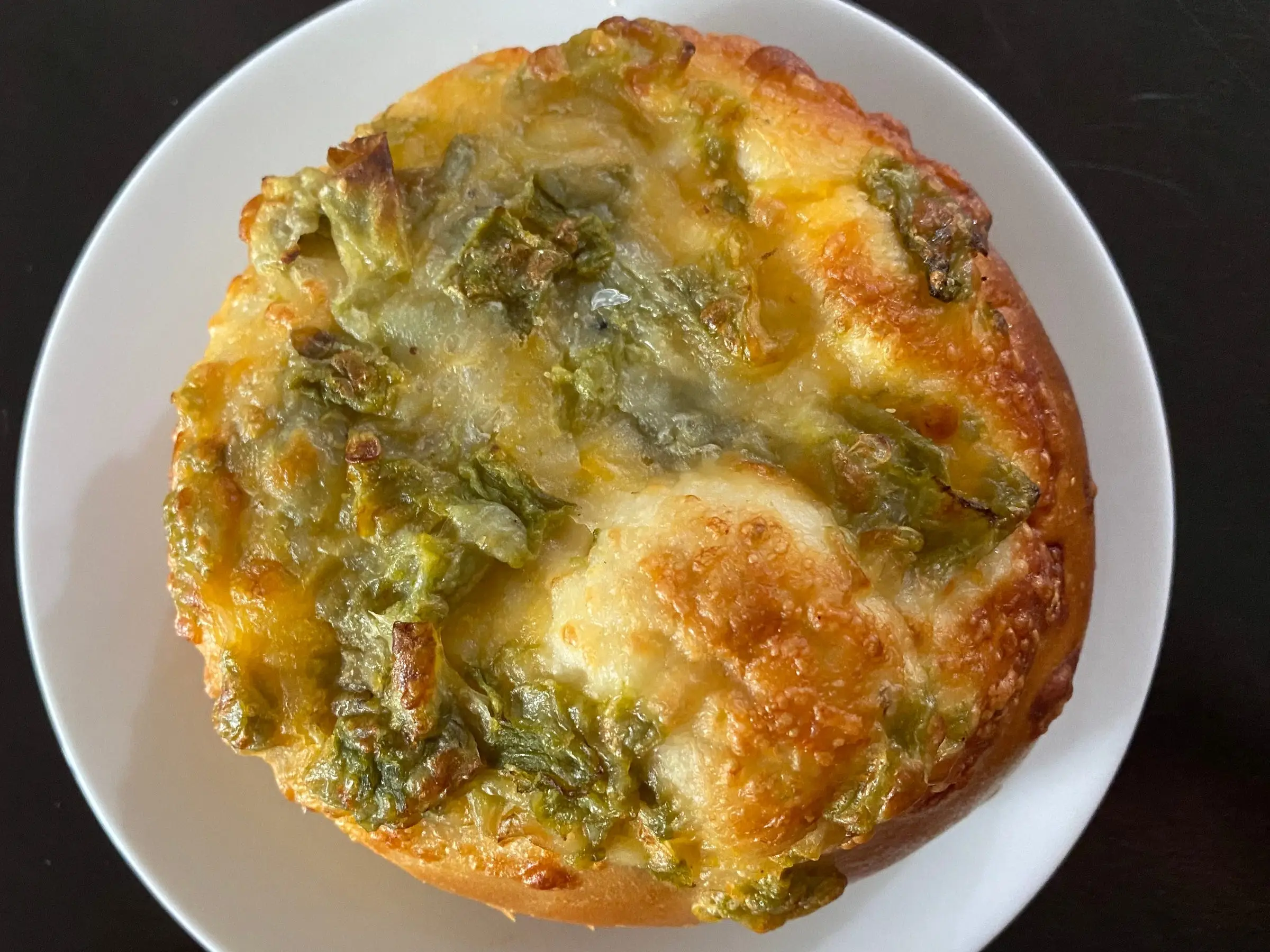 green-chile cheese bagel Einsten Bros