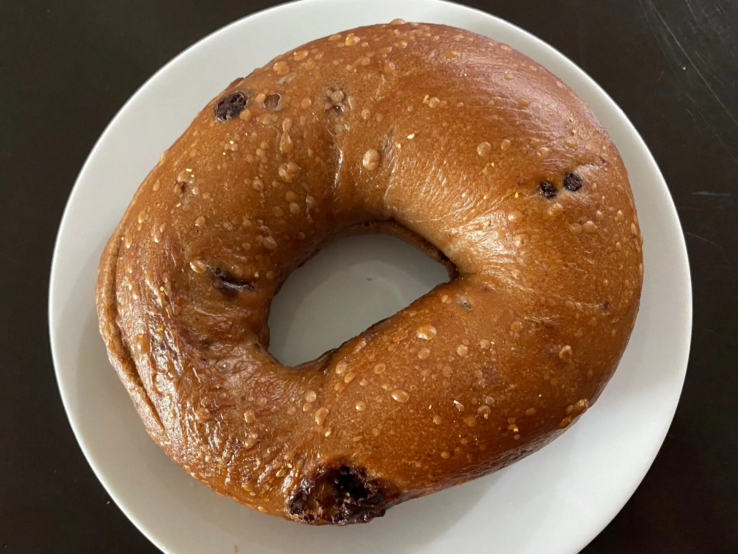 Einstein Bros chocolate chip bagel
