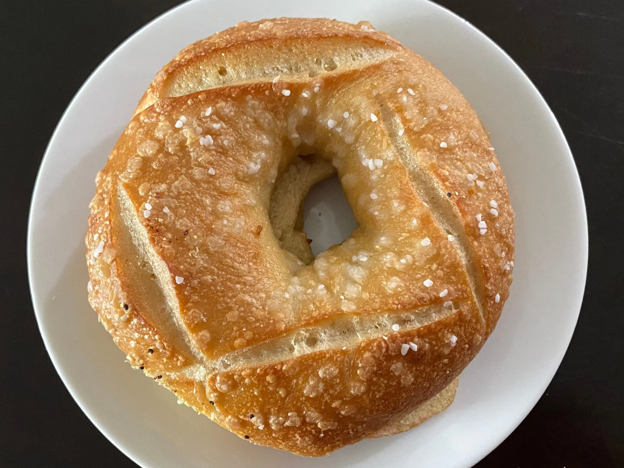 Einsten Bros pretzel bagel