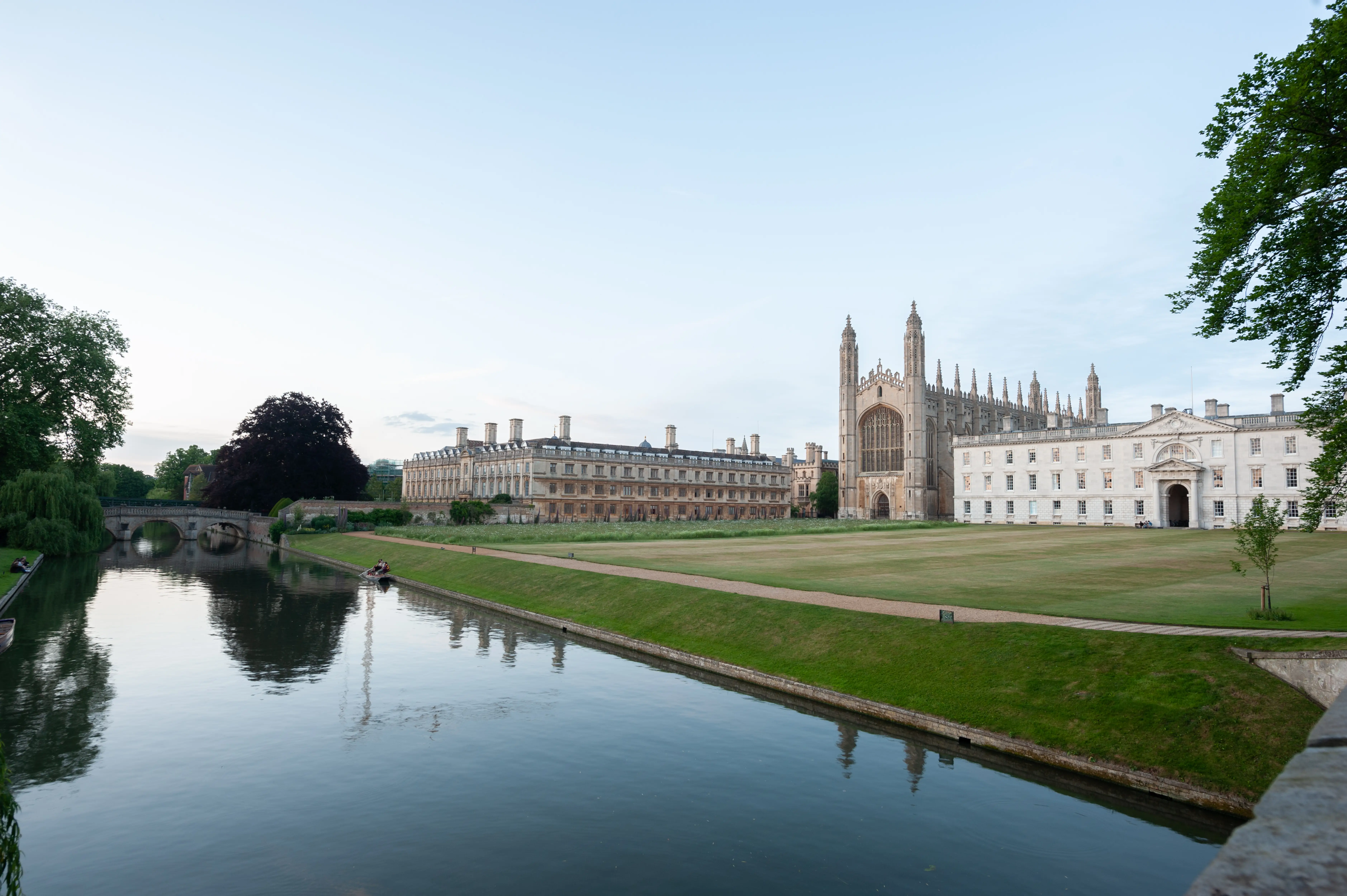 view at sunset in Cambridge, UK