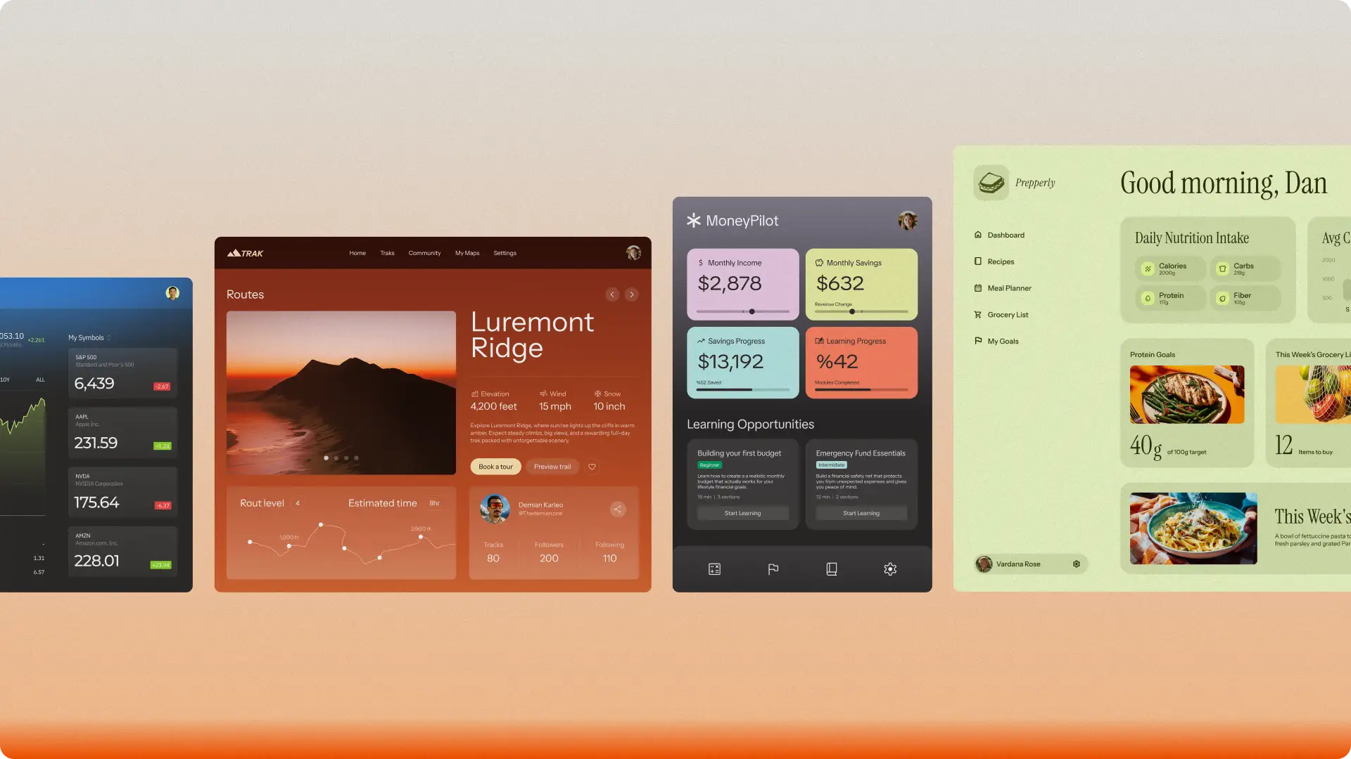 A collage of vibe-coded websites by Base44.
