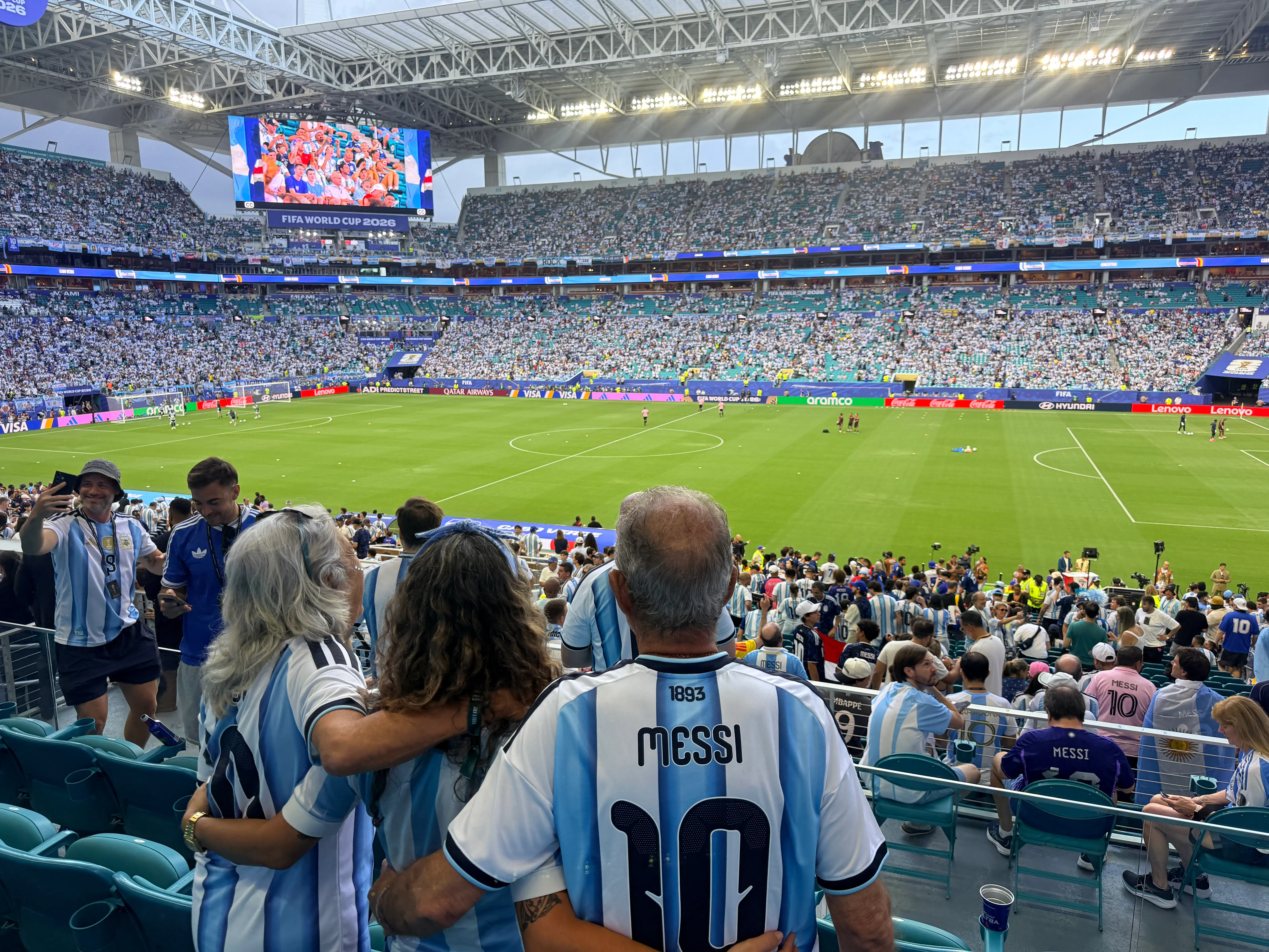 Family at stadium