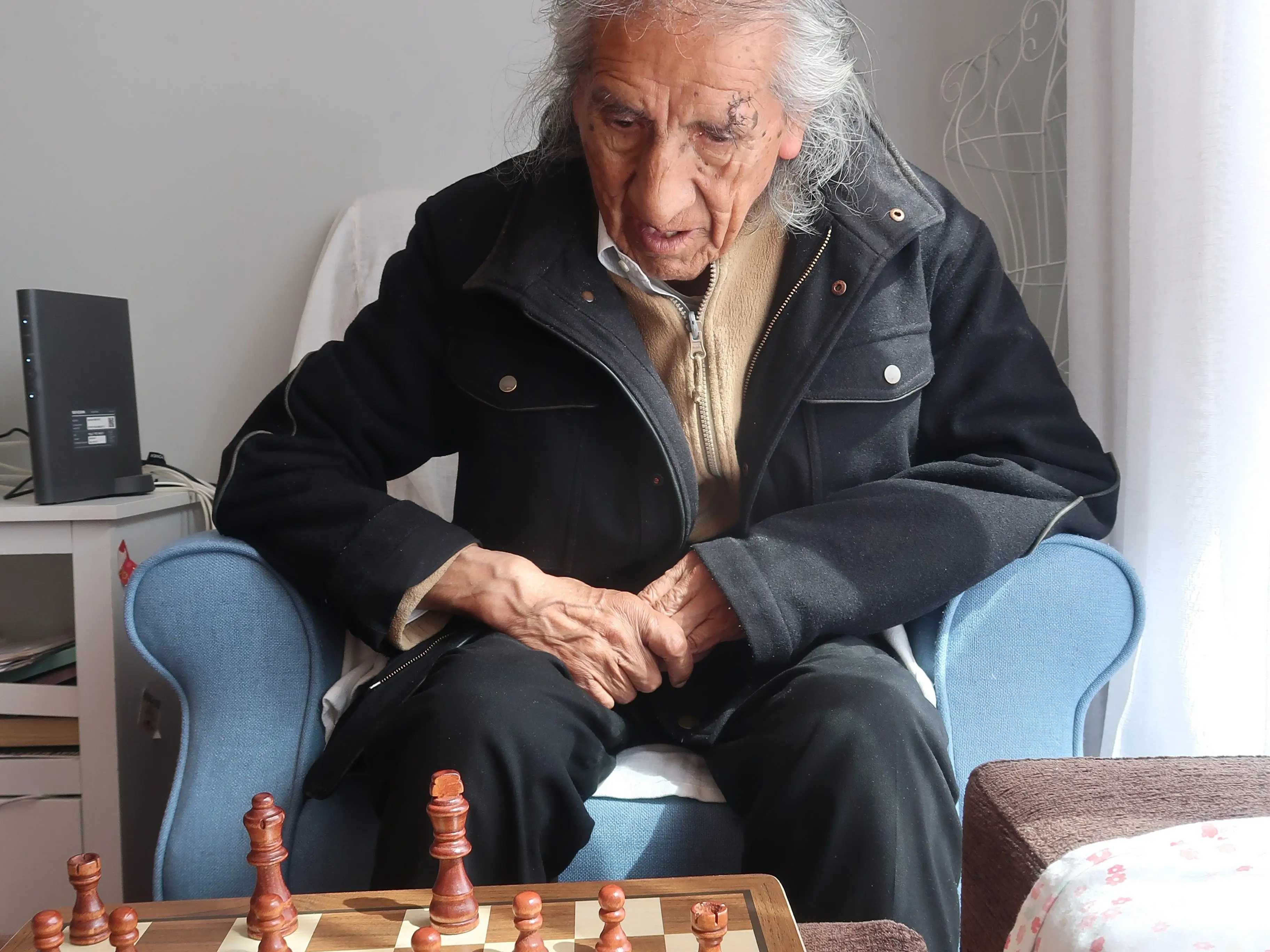 Man playing chess