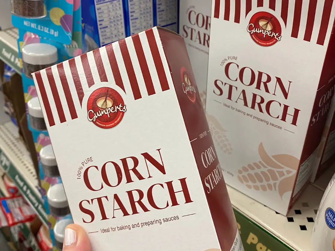 A box of Gumperts corn starch.