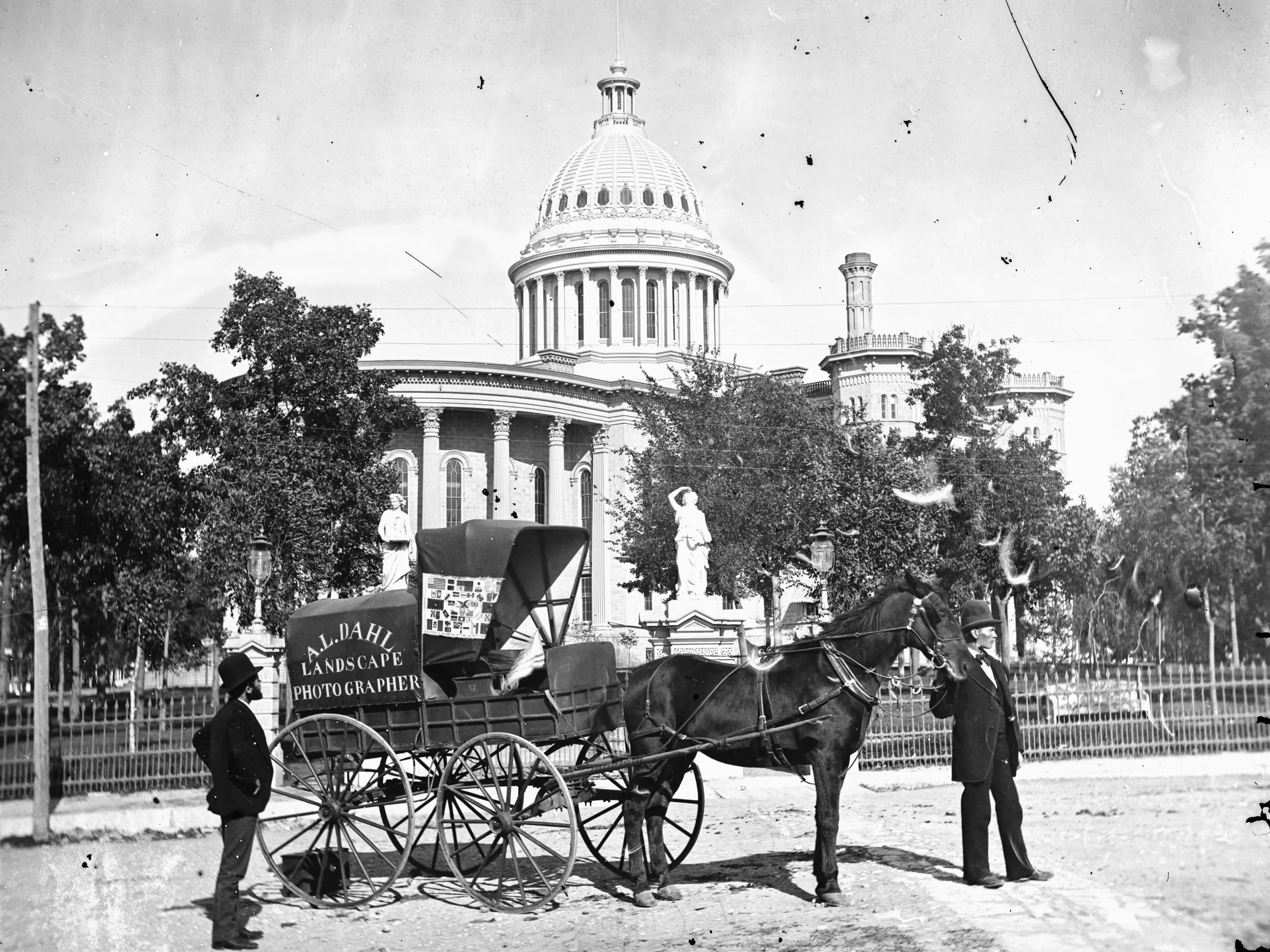 Capitol Park in Madison, Wisconsin, in 1876.