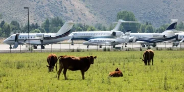 Private jets descend on Sun Valley’s invite-only ‘summer camp for billionaires’