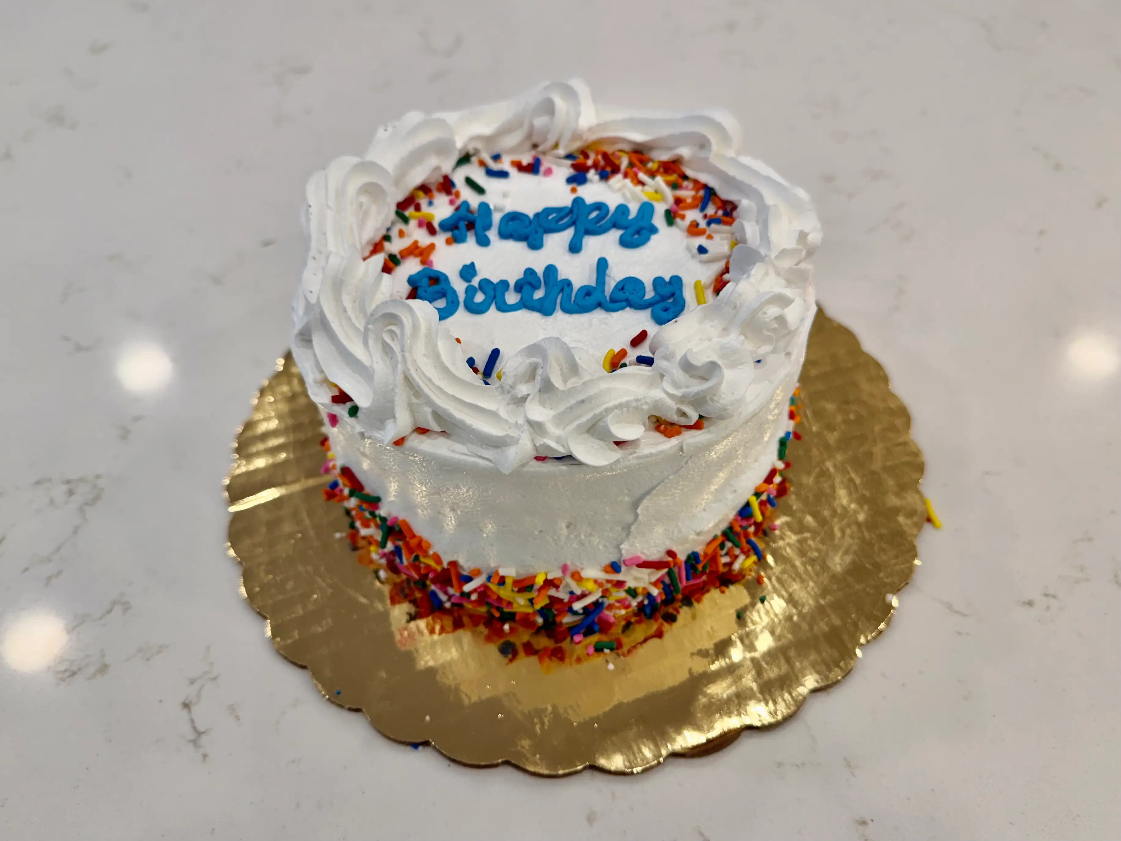 White ice cream cake from Cold Stone Creamer with