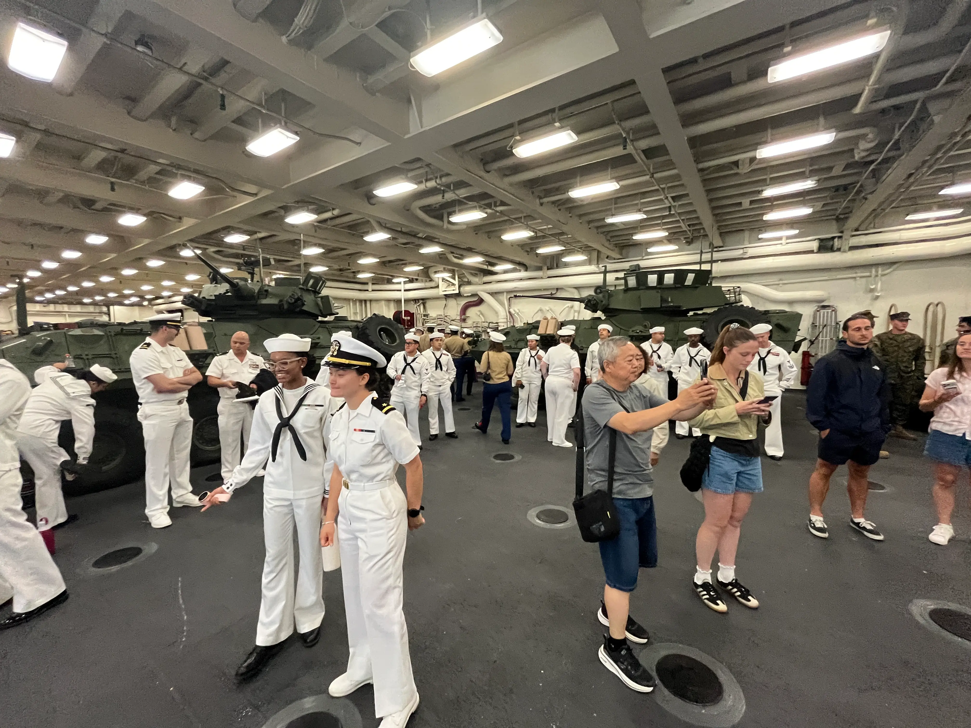 Inside the USS Arlington.