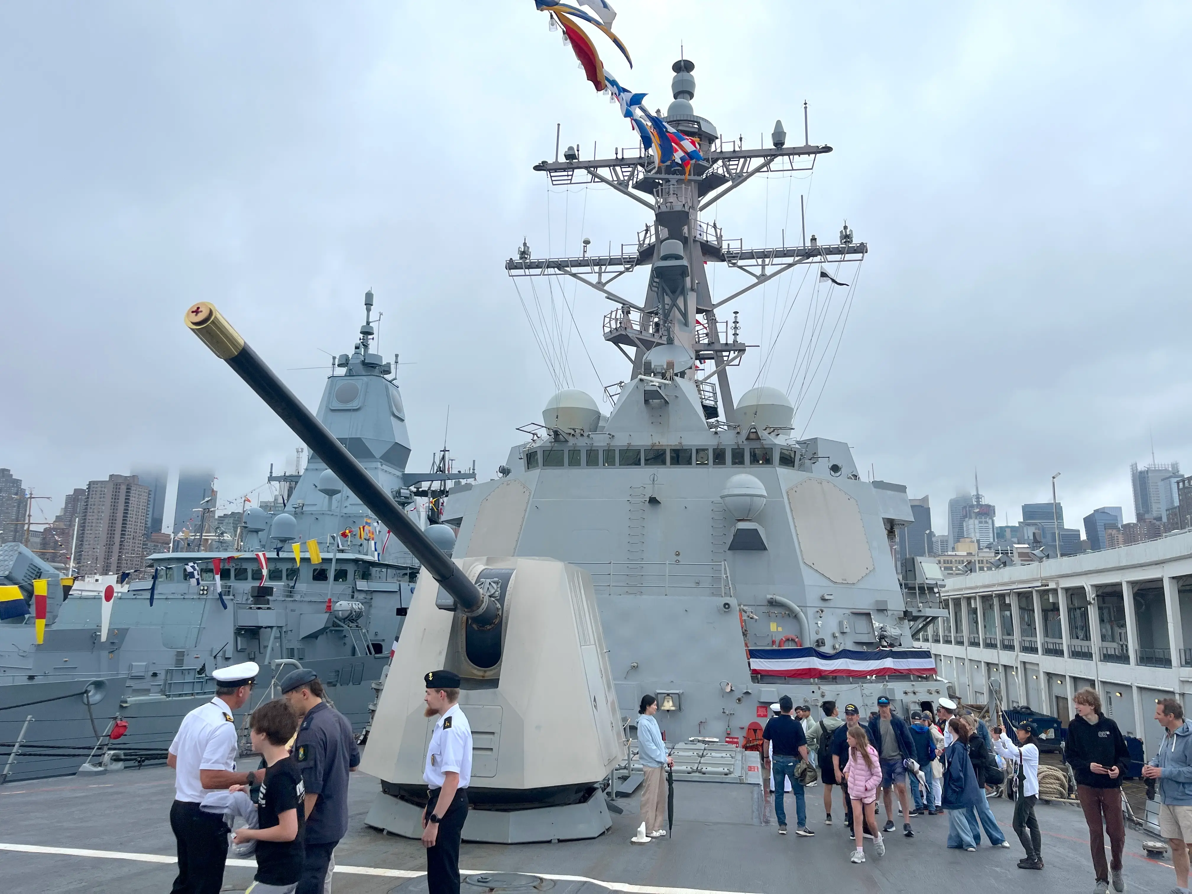 On board the USS Farragut.