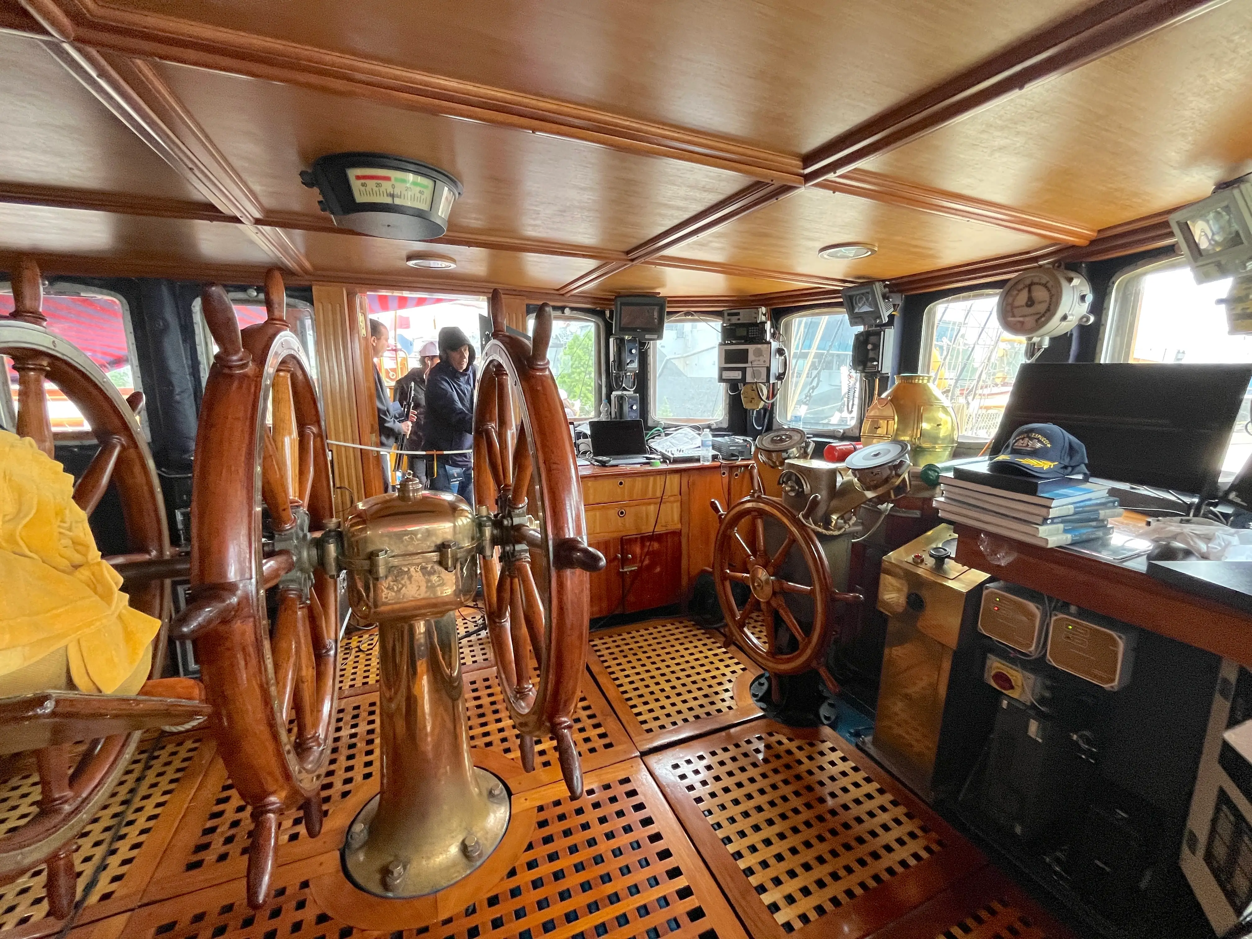 Aboard Amerigo Vespucci.