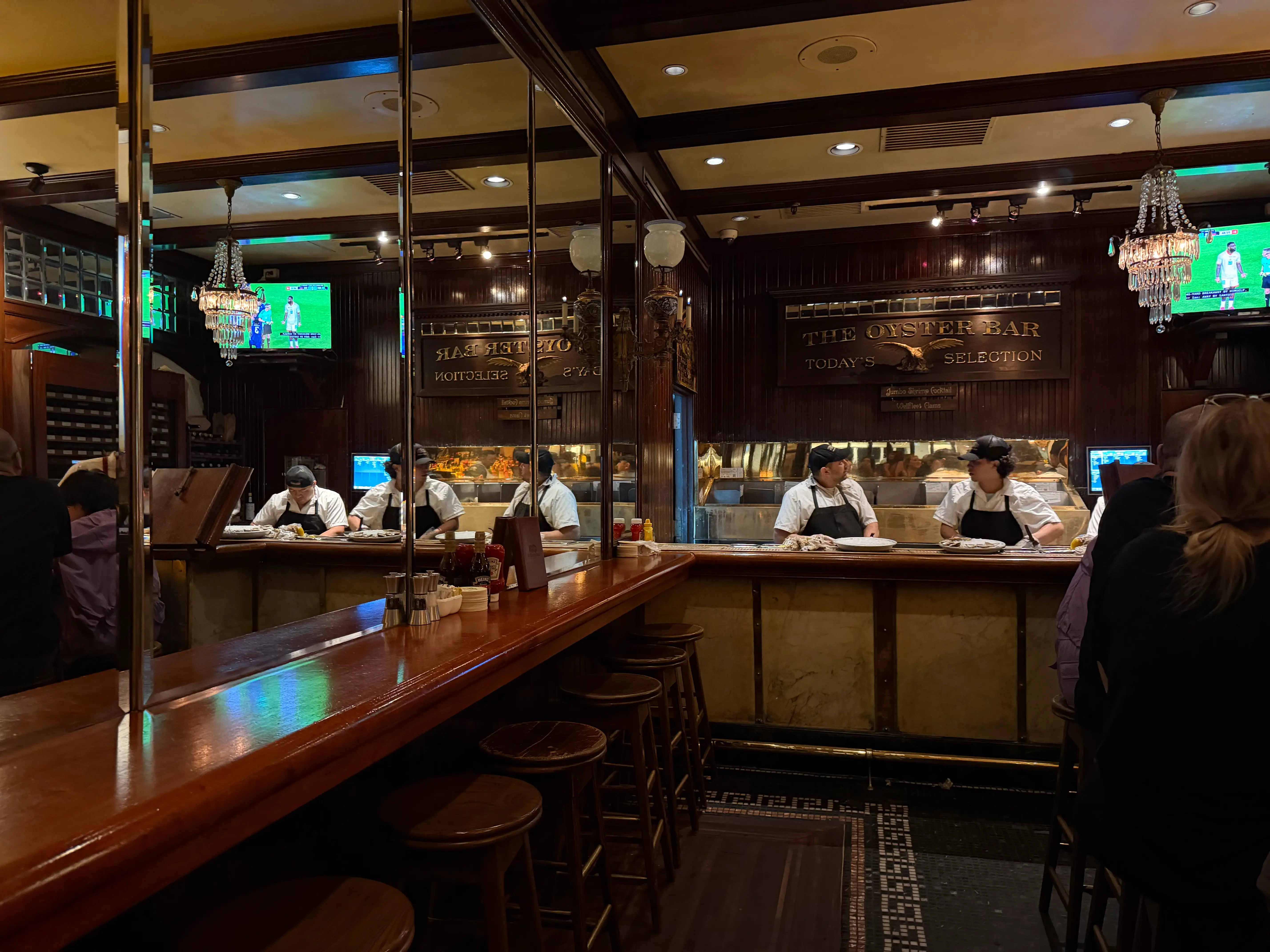 Oyster bar inside Old Ebbitt Grill in Washington, DC