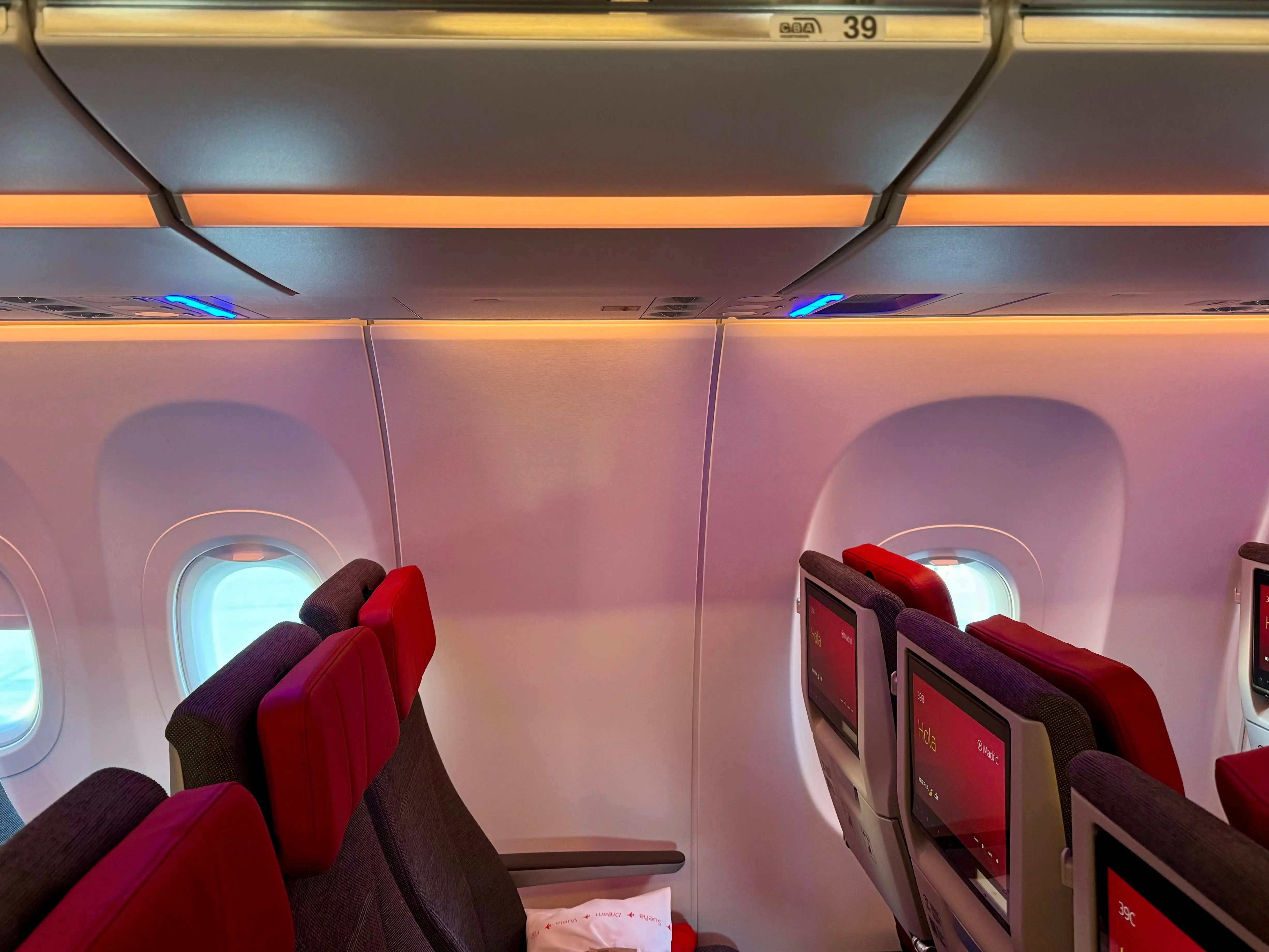 Row 39 doesn't have a window on Iberia's A321XLR.
