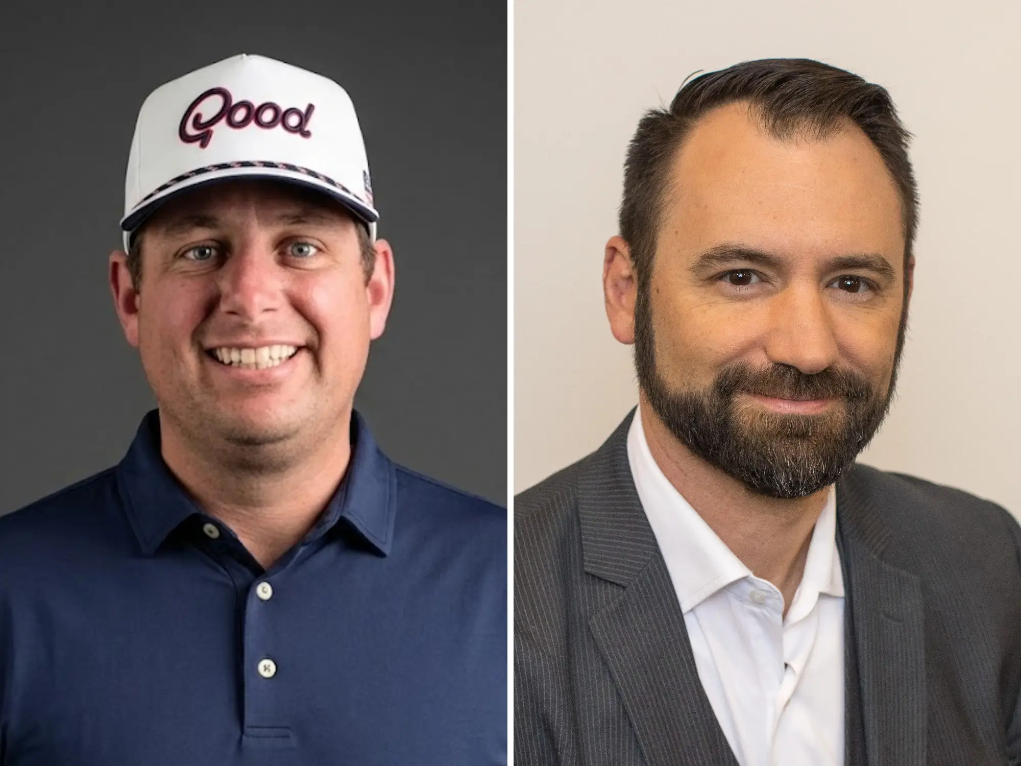 Matt Kendrick (L), founder and CEO of Good Good, and Daniel Saeva, head of licensing for Dude Perfect