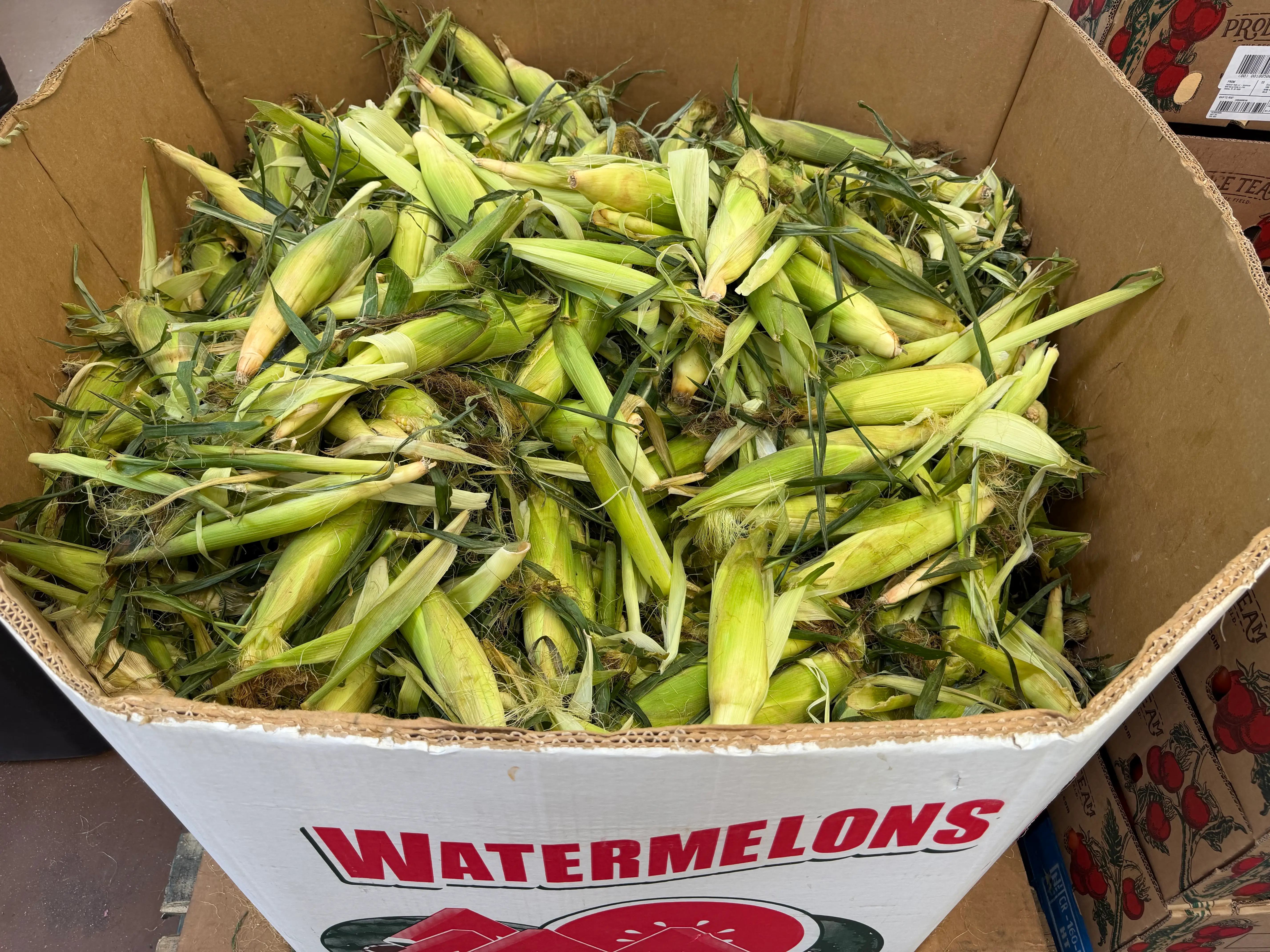 Box of corn at Walmart