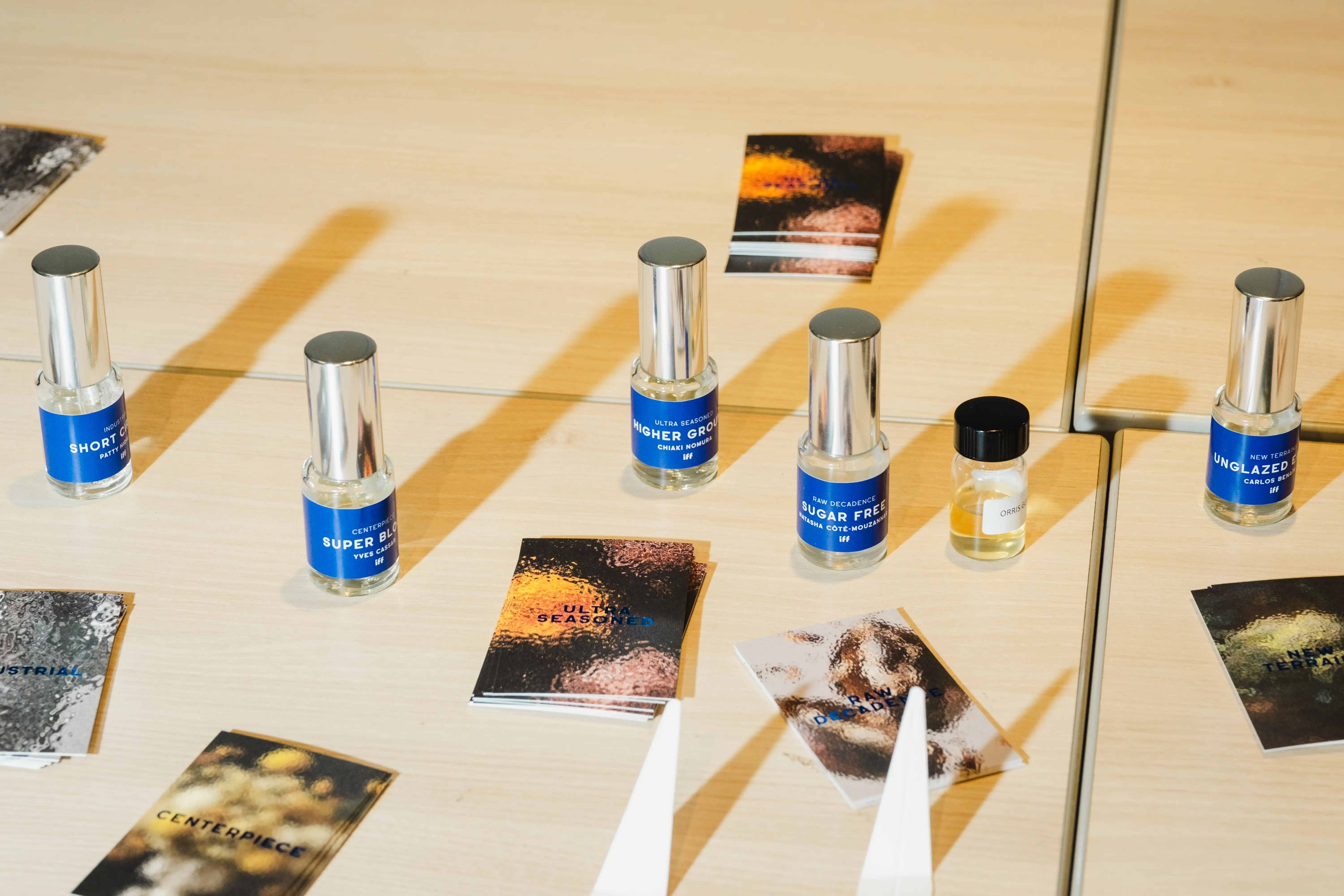 A variety of fragrances to smell and sample at IFF (International Flavors & Fragrances)