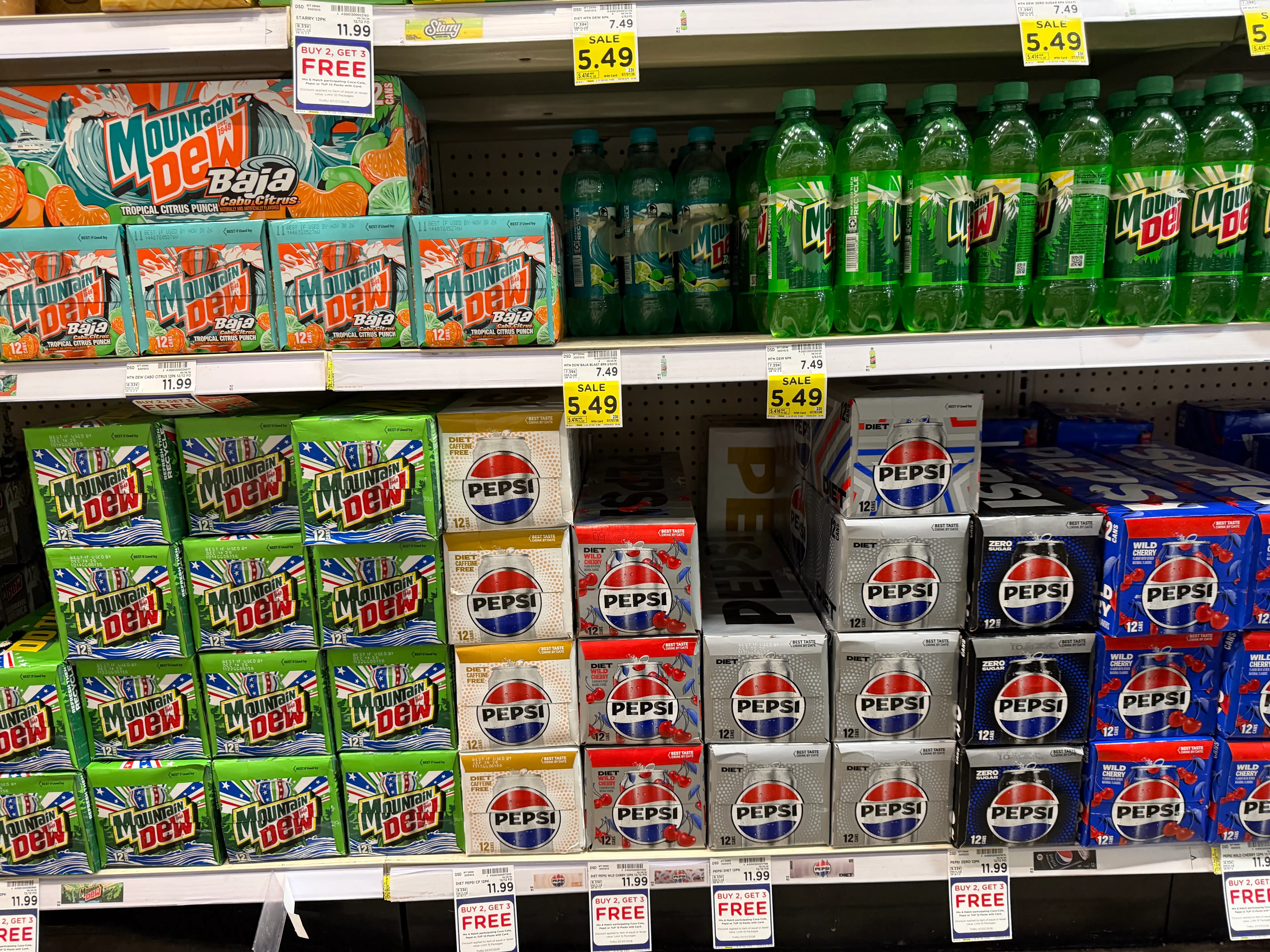Soda aisle at Kroger