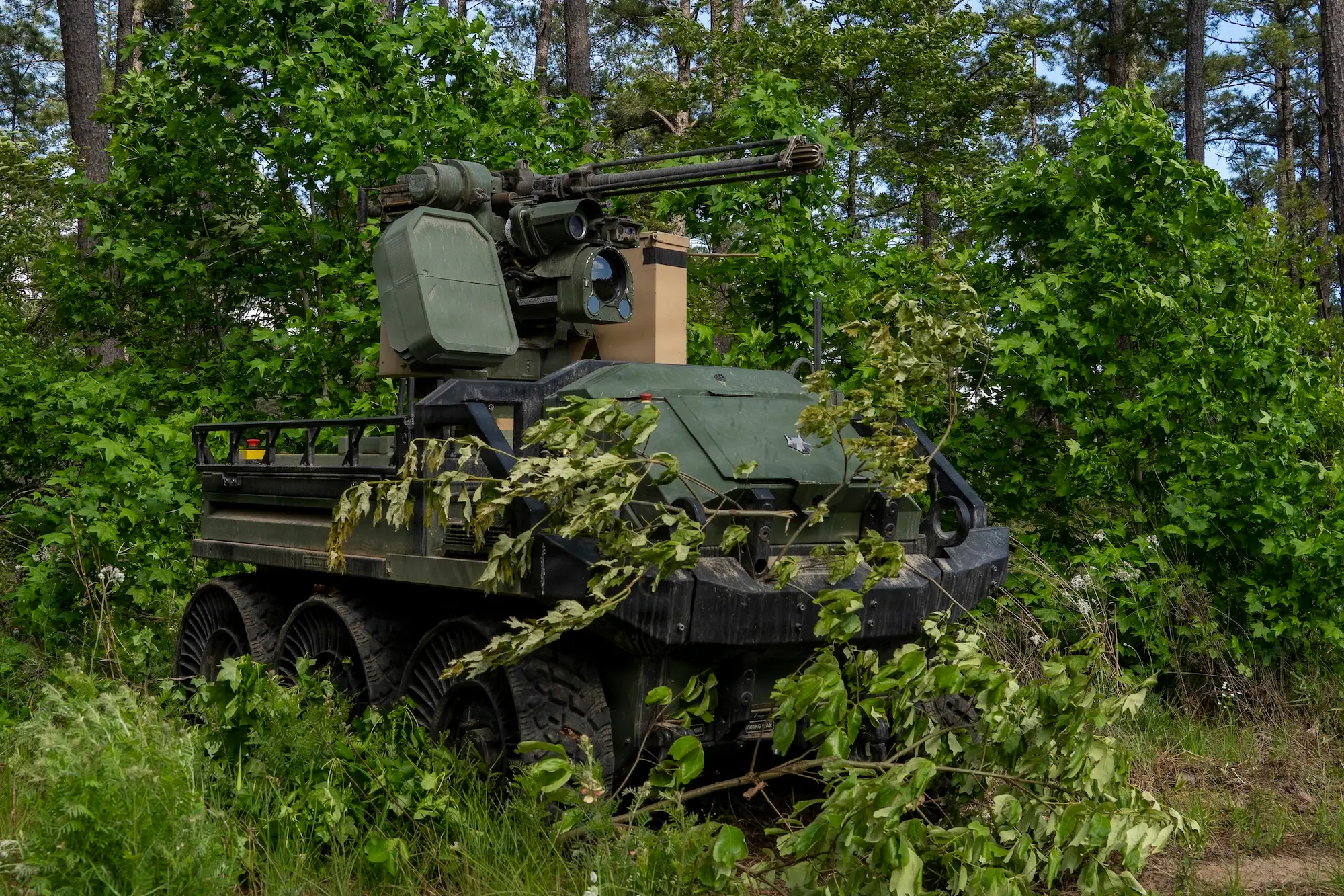NATO's new strategy relies on uncrewed vehicles, like this Hunter Wolf unmanned ground vehicle, as a first response to an attack.