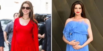 7 of the best maternity outfits Anne Hathaway has ever worn
