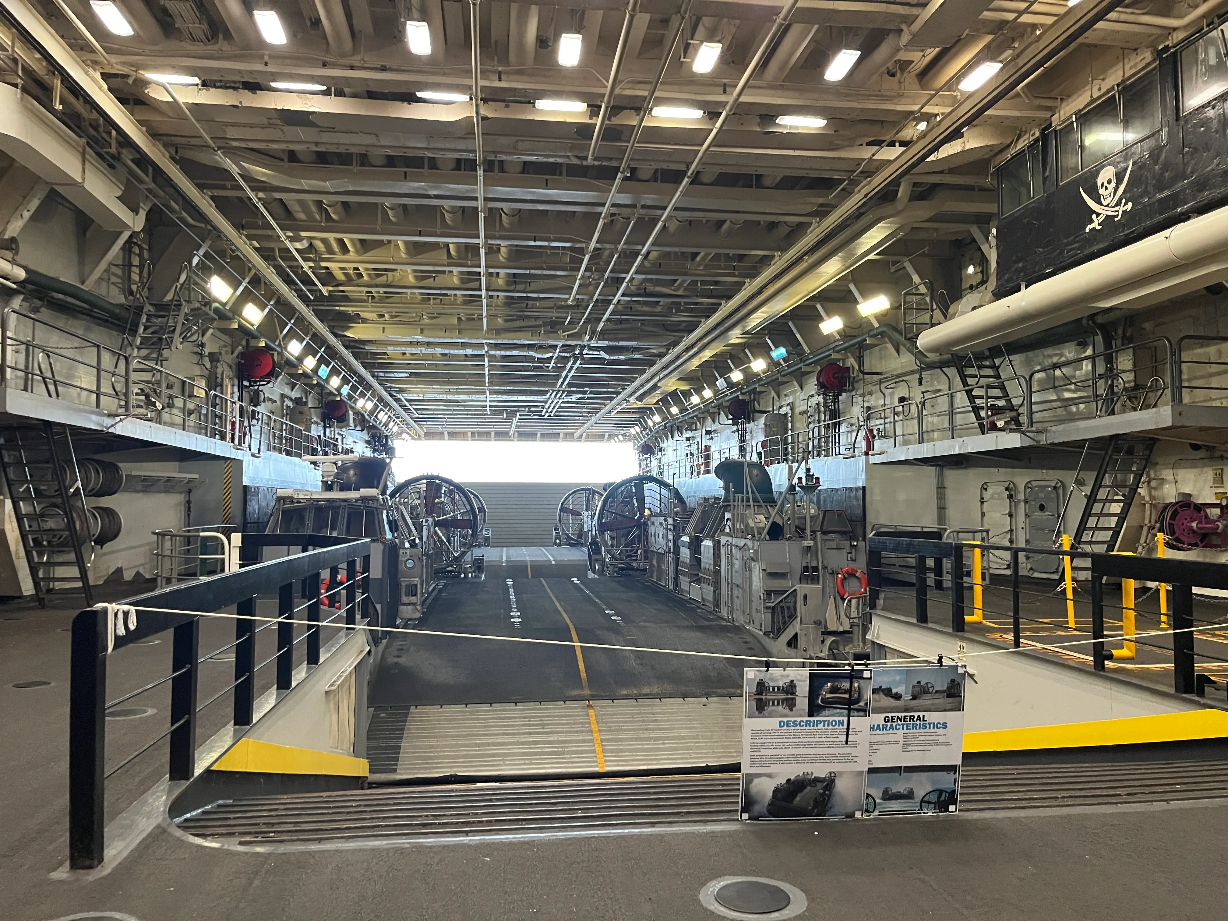 The well deck of the USS Arlington.