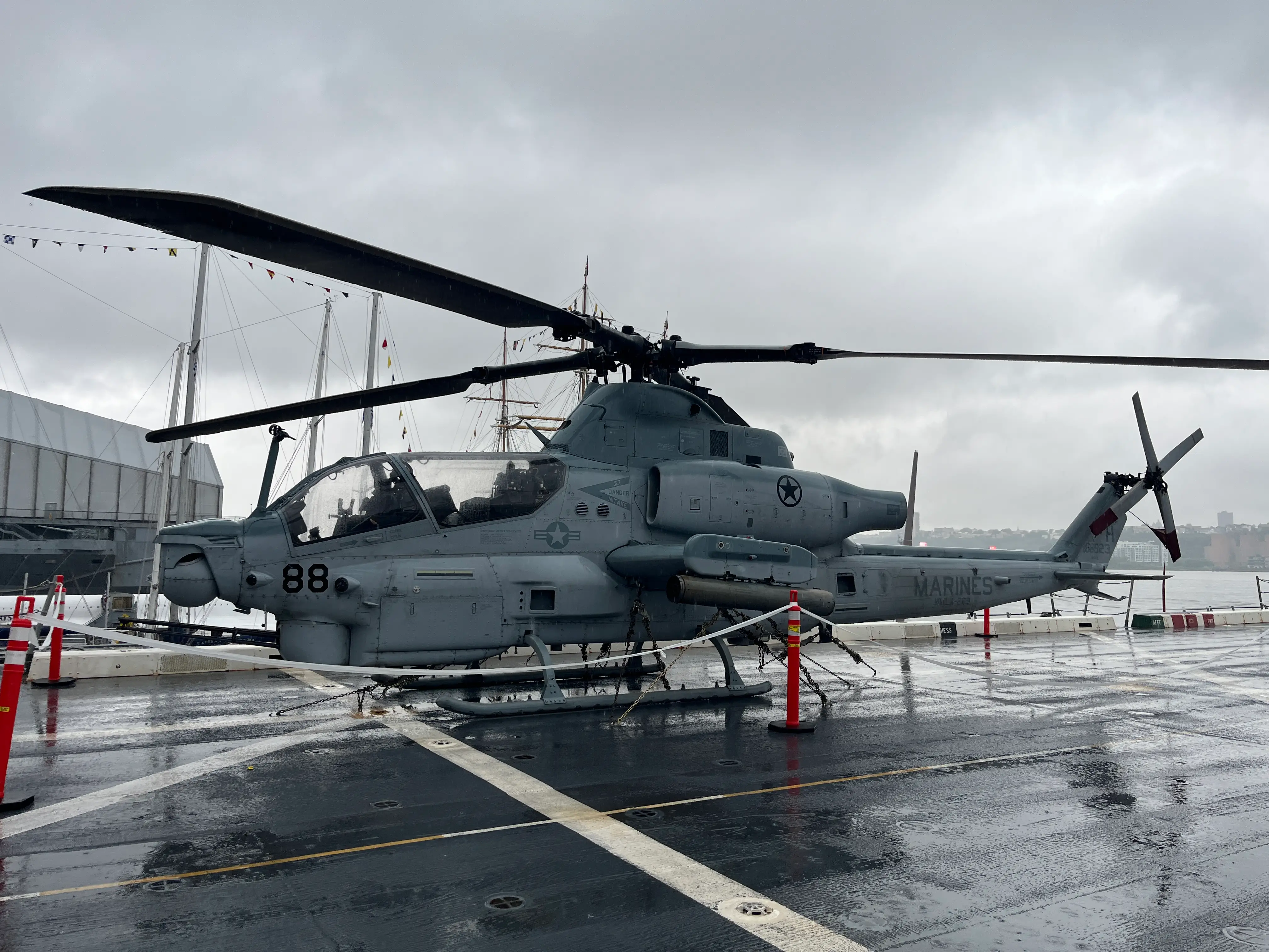 An AH-1Z Viper attack helicopter.