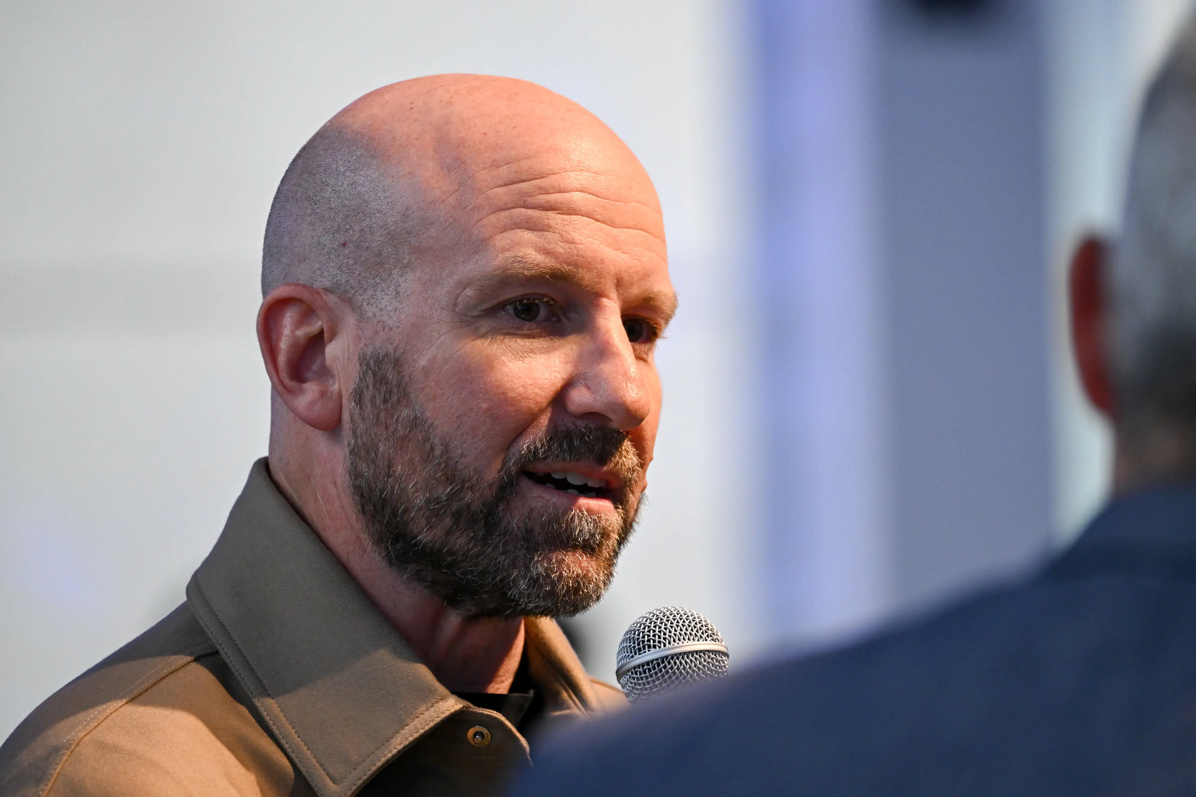 Andrew Bosworth, chief technology officer and head of Reality Labs at Meta Platforms Inc., during the Bloomberg Tech conference in San Francisco, California, US, on Wednesday, June 4, 2025.