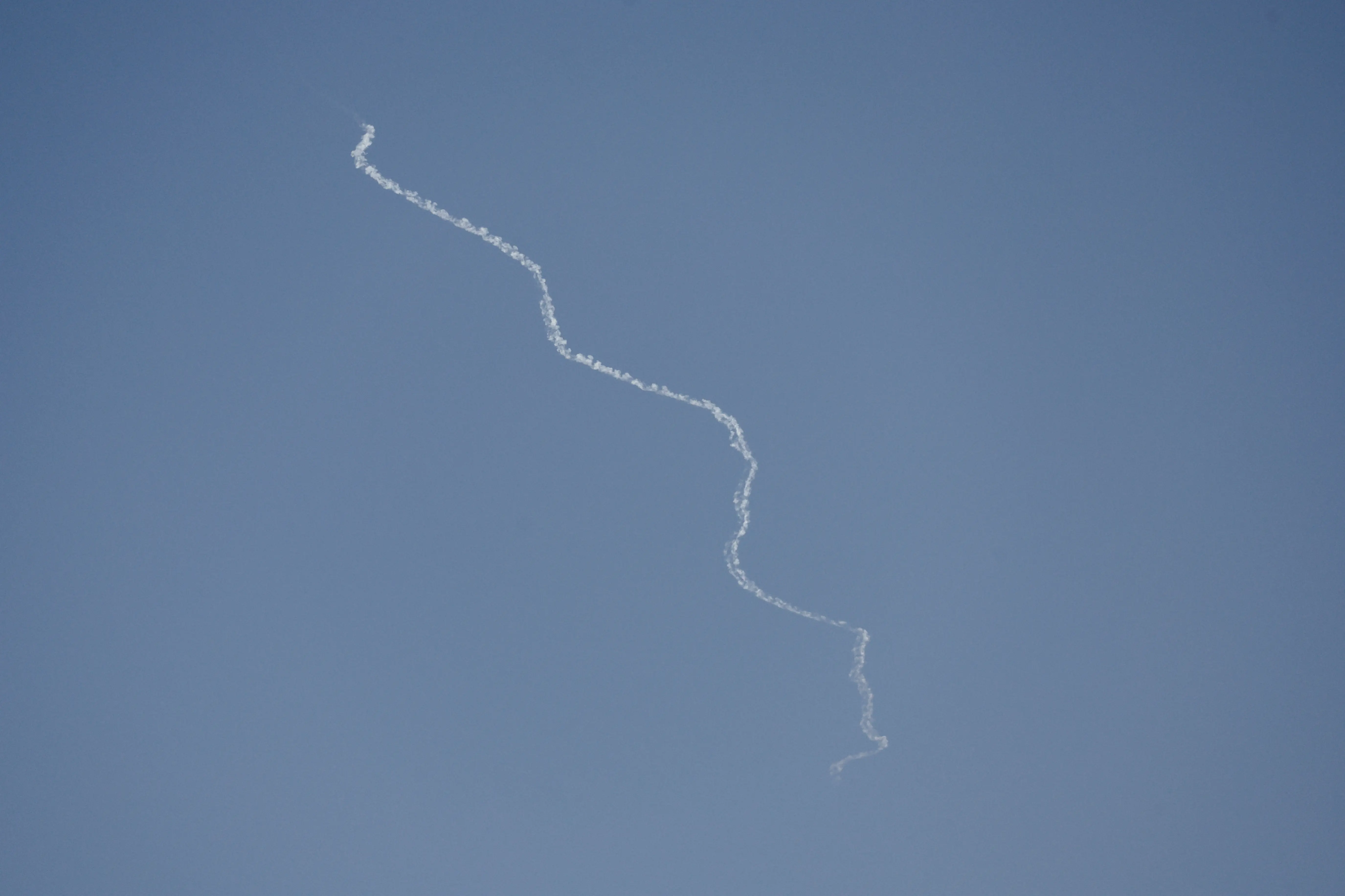 Israel's David's Sling system operates for interception as rockets are fired from Lebanon, amid the ongoing conflict in Gaza between Israel and Hamas and cross-border hostilities between Hezbollah and Israel, as seen from Tel Aviv, Israel, September 25, 2024. REUTERS/Amir Cohen