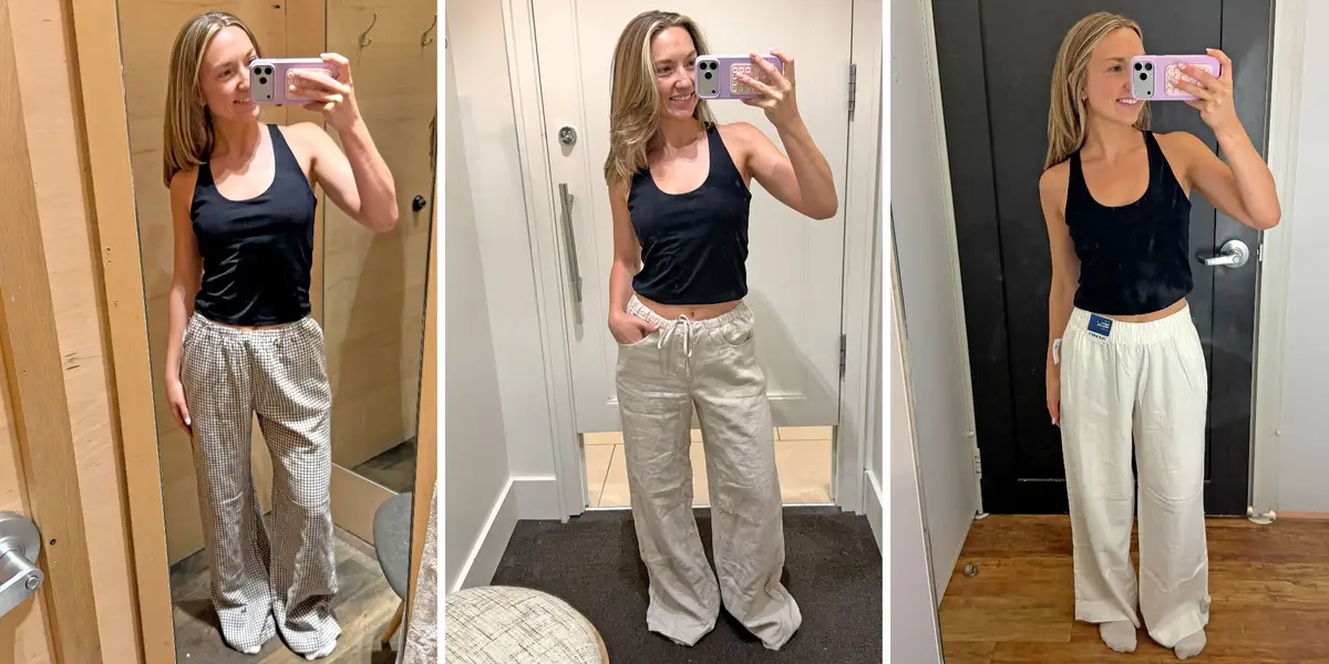 Tried on linen pants at Gap, Old Navy, and Banana Republic. There was only one pair I wouldn't consider buying.