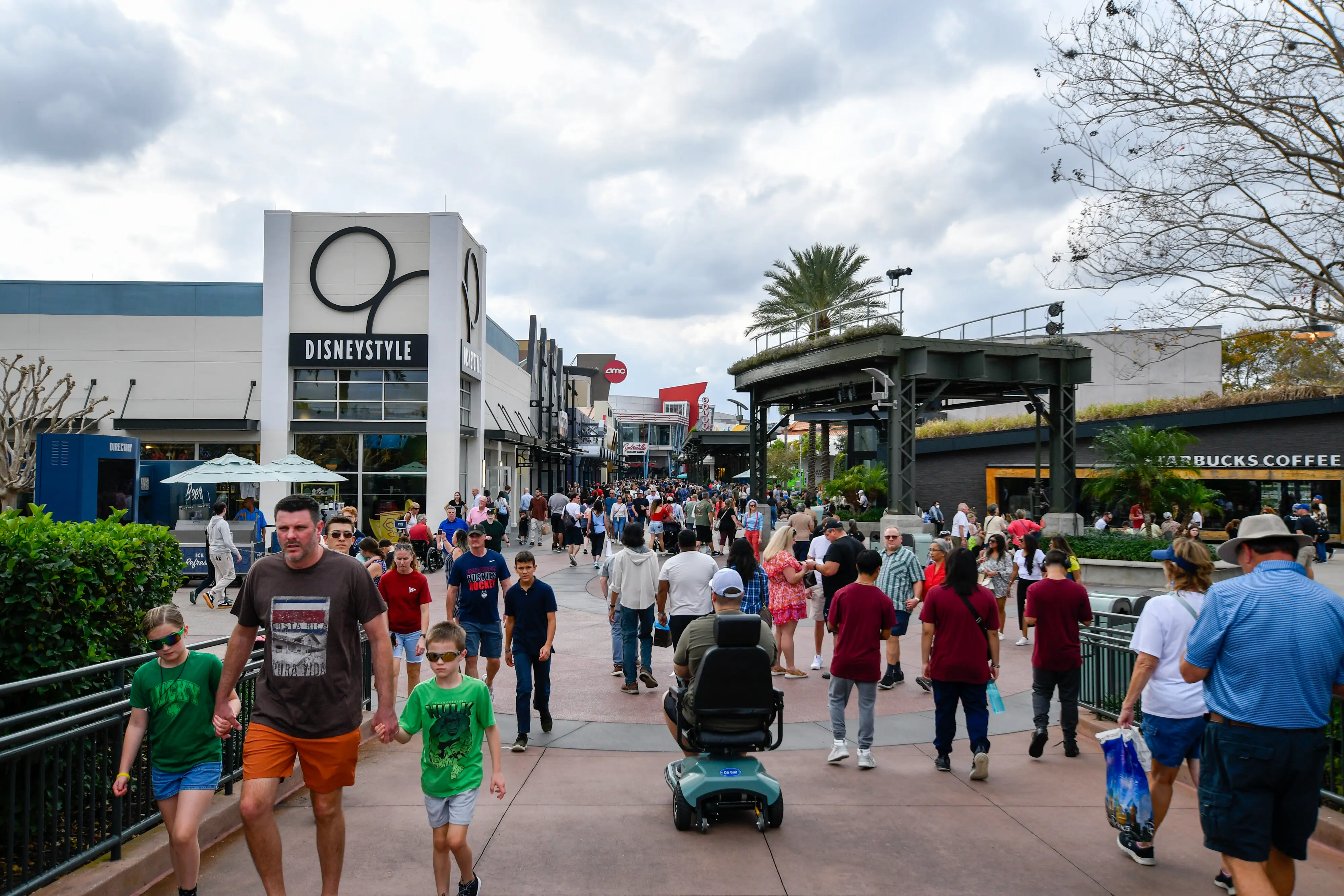 Disney Springs, people walking around