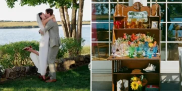 A couple spent $21,000 on a nontraditional Hamptons wedding. It had 33 guests, estate-sale decor, and no dance floor.