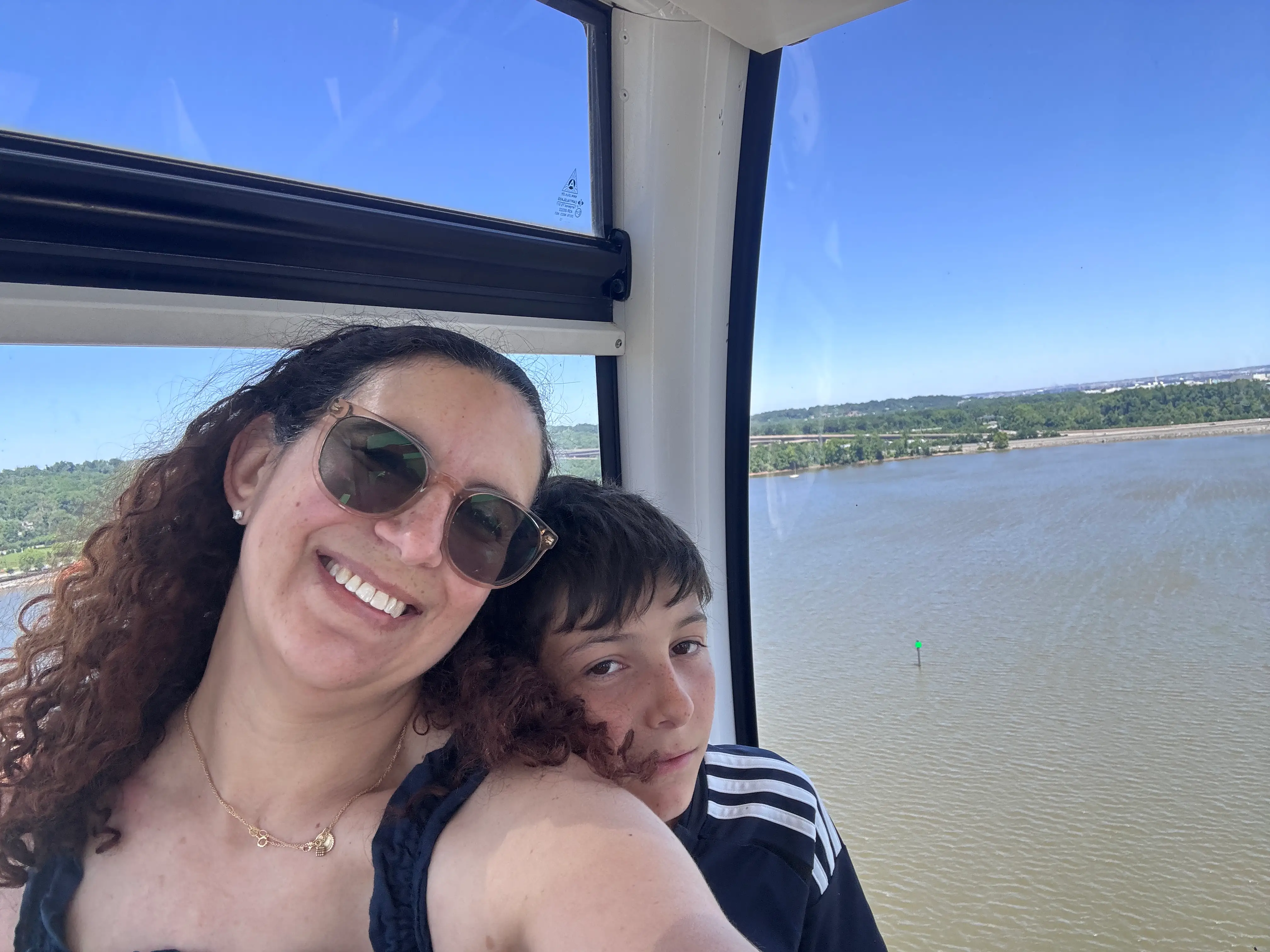 The author with her son.