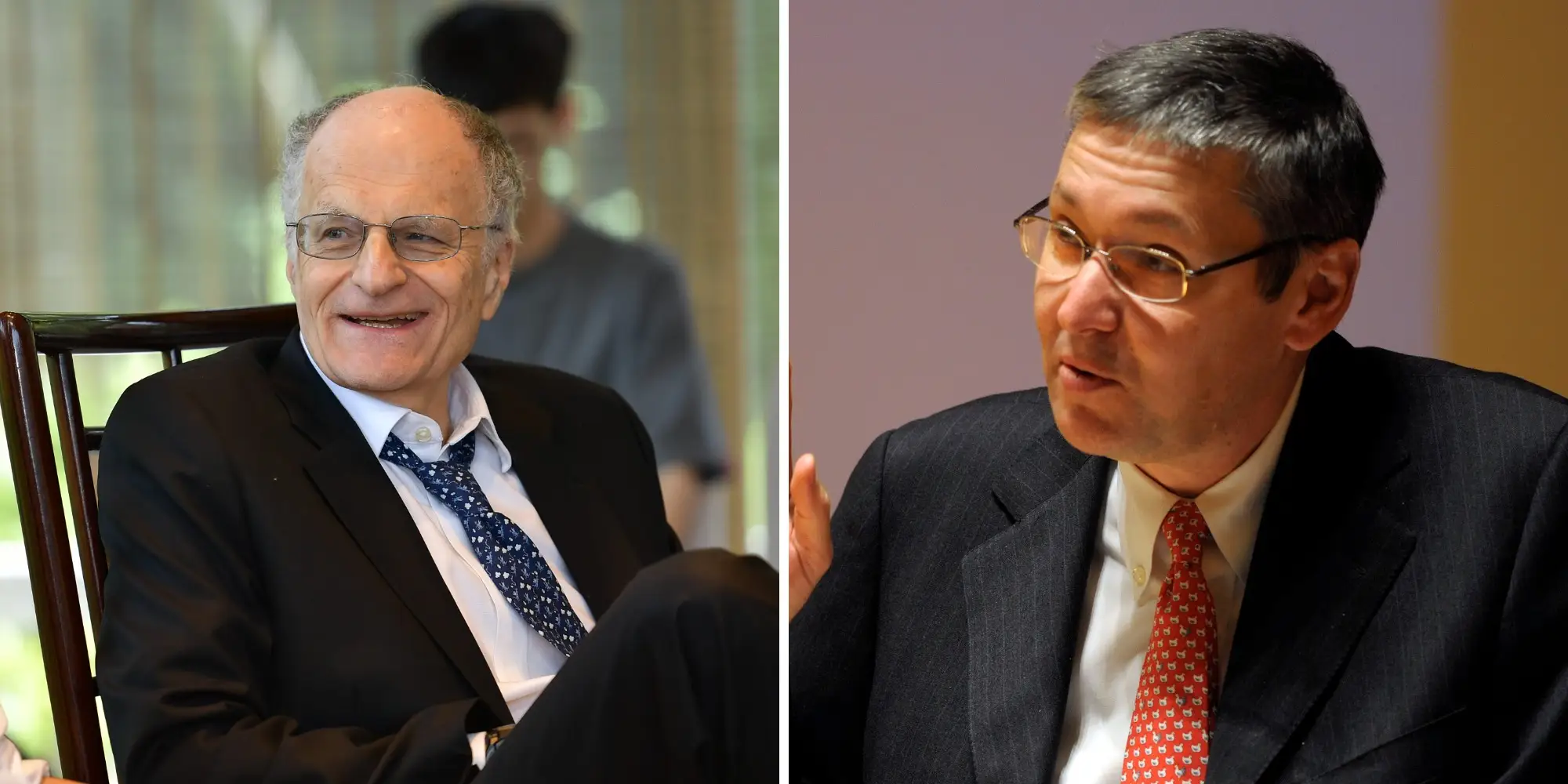A composite image of Nobel Prize in Economics 2011 laureate Thomas Sargent and Greg Mankiw, professor of economics at Harvard University,