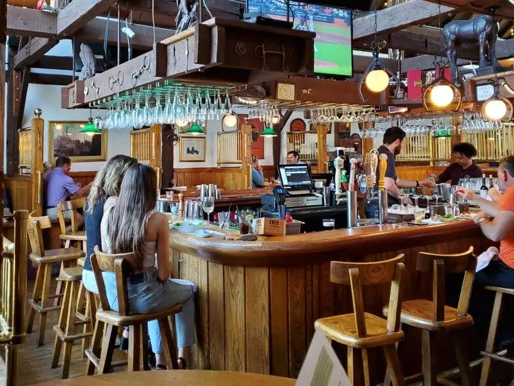 The bar at The Black Horse Tavern and Pub