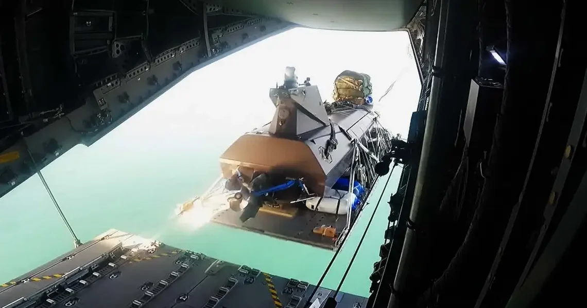 The UK Navy is hurling drone boats out of planes at 1,300 feet to solve one of their major drawbacks
