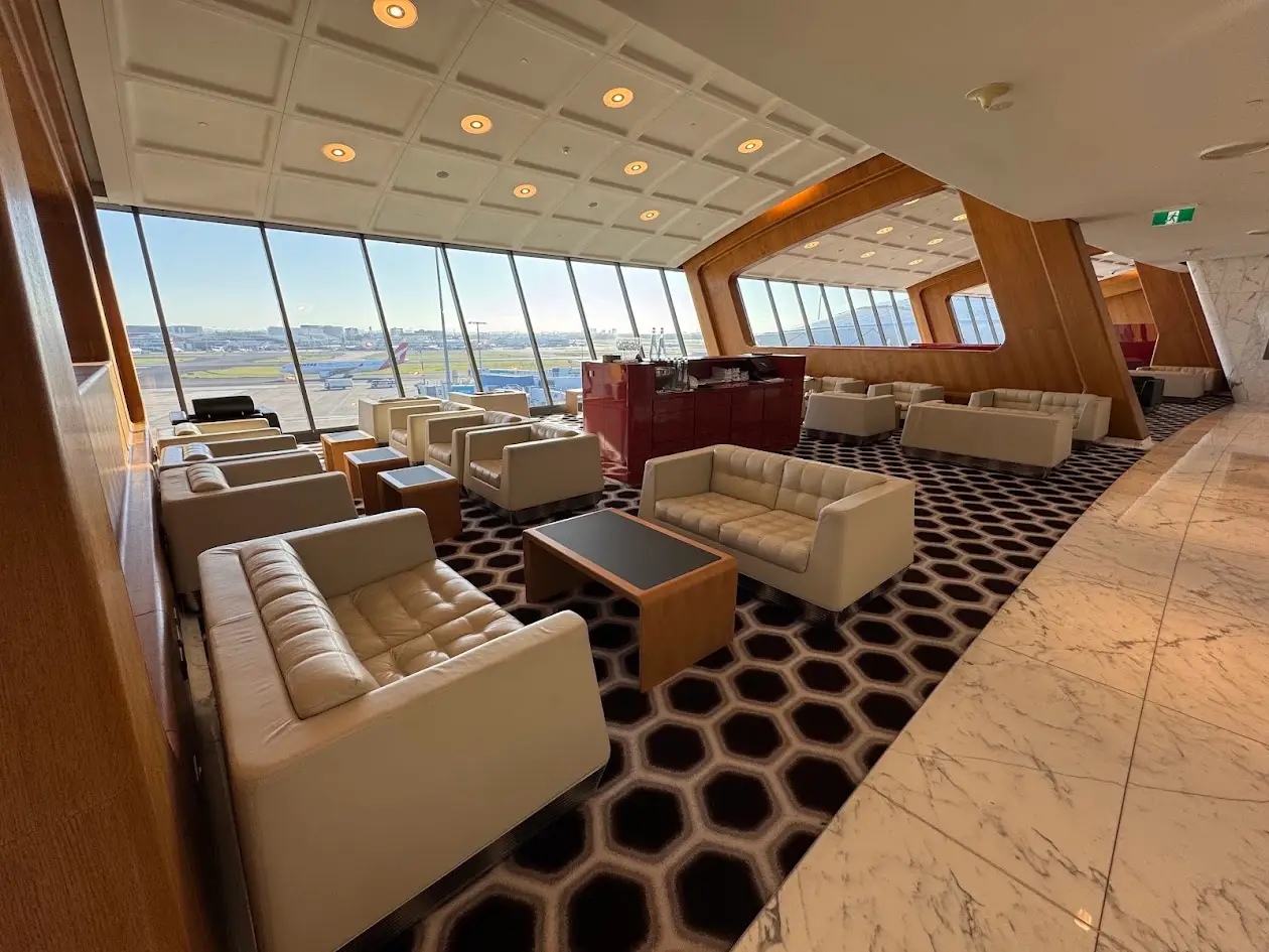 The Qantas lounge in Sydney.