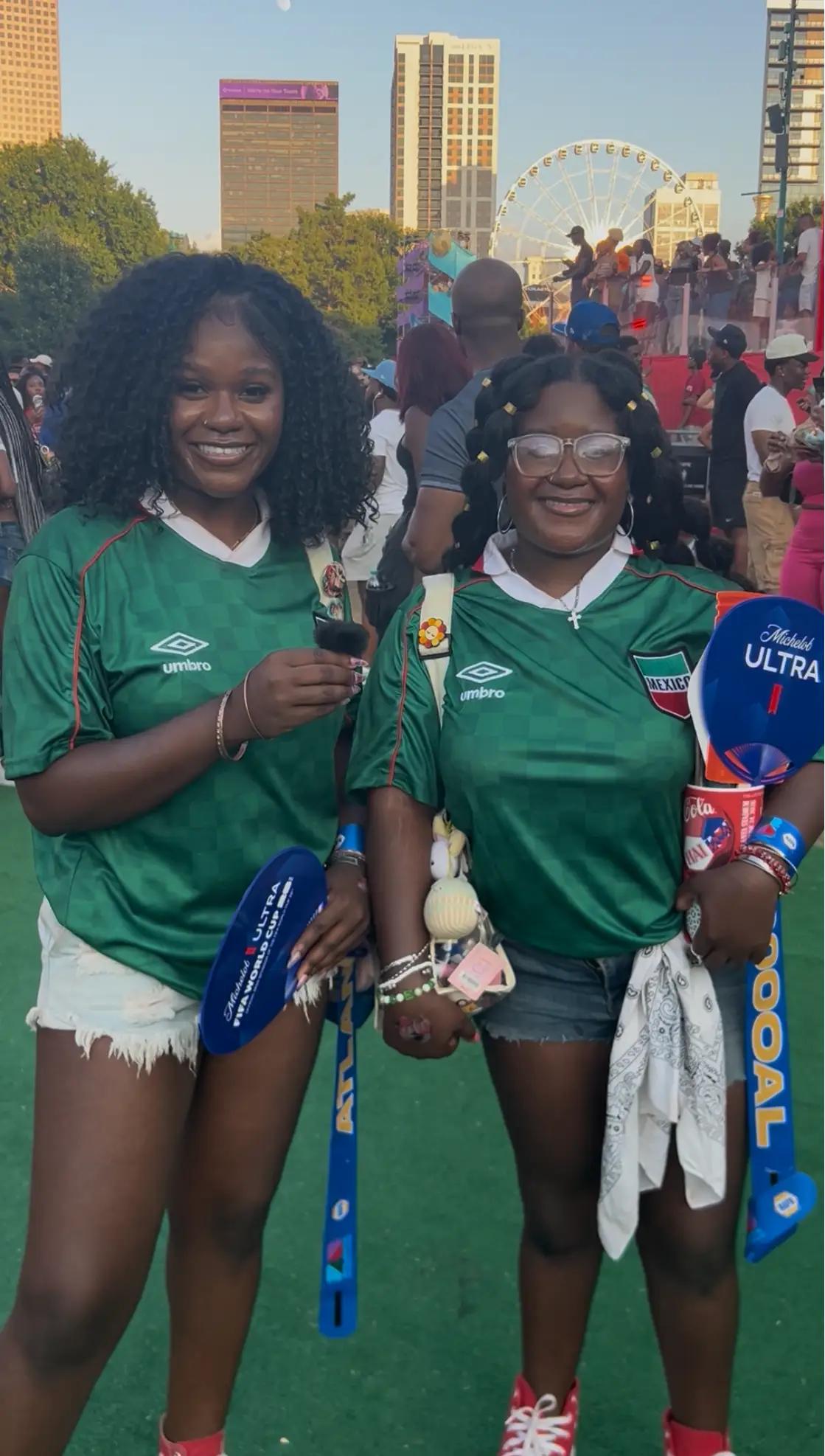 Shateria W. and Siera W. at the Atlanta FIFA Fan Fetival.