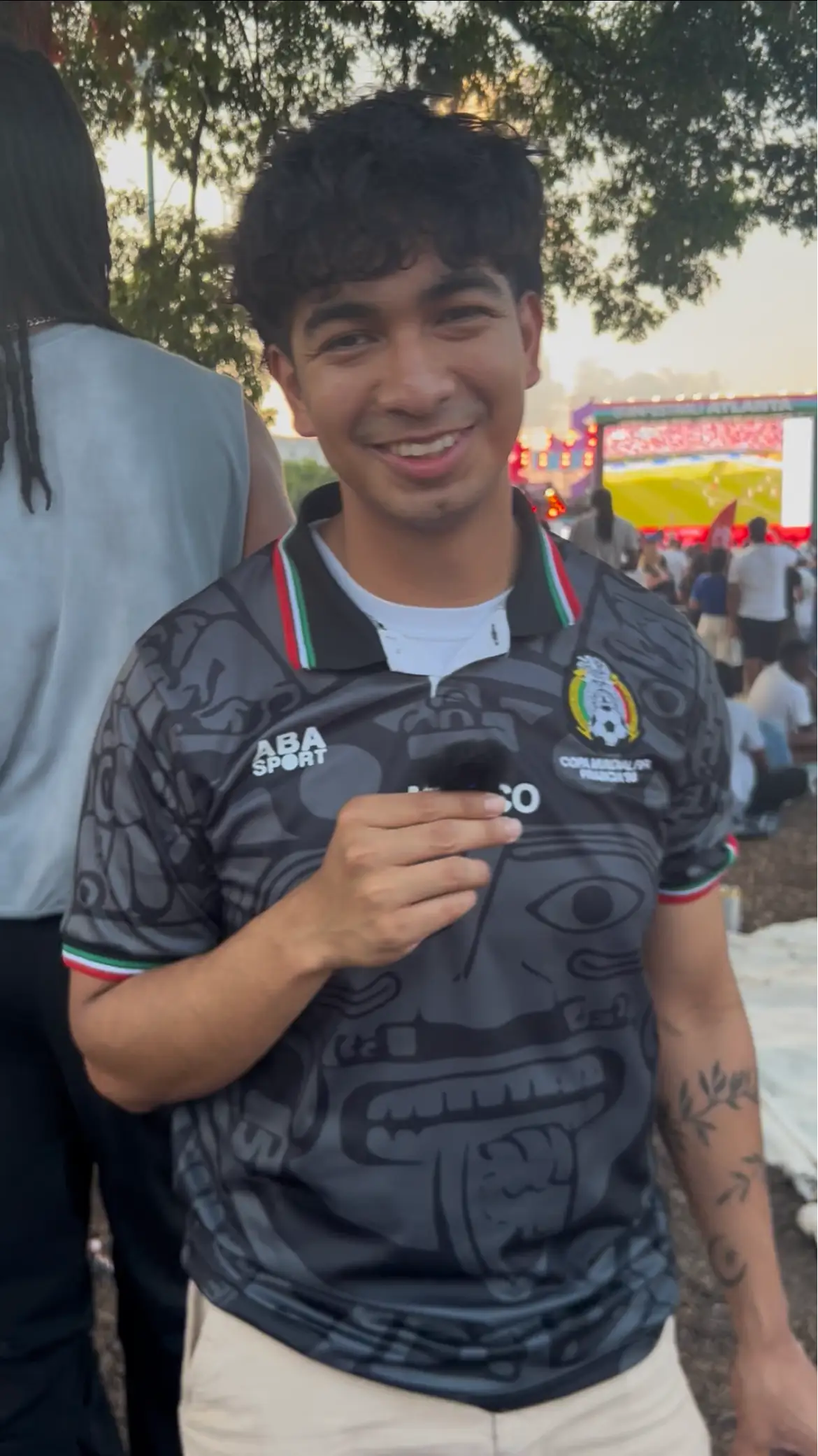 Daniel S at the Atlanta FIFA Fan Festival.