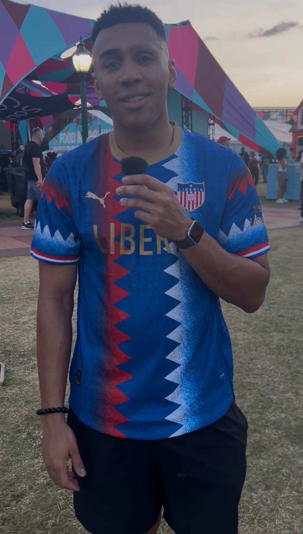 Jordan McGlotten at the Atlanta FIFA Fan Festival.