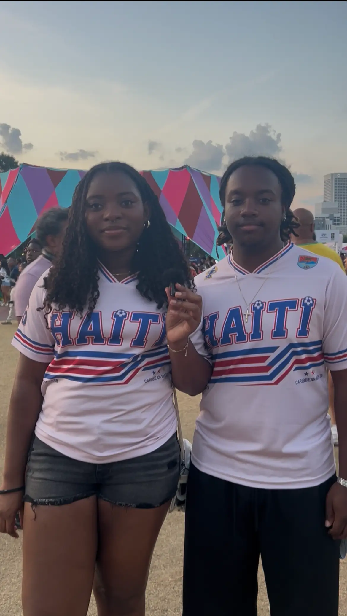 Joi G and Xavier G at the Atlanta FIFA Fan Festival.