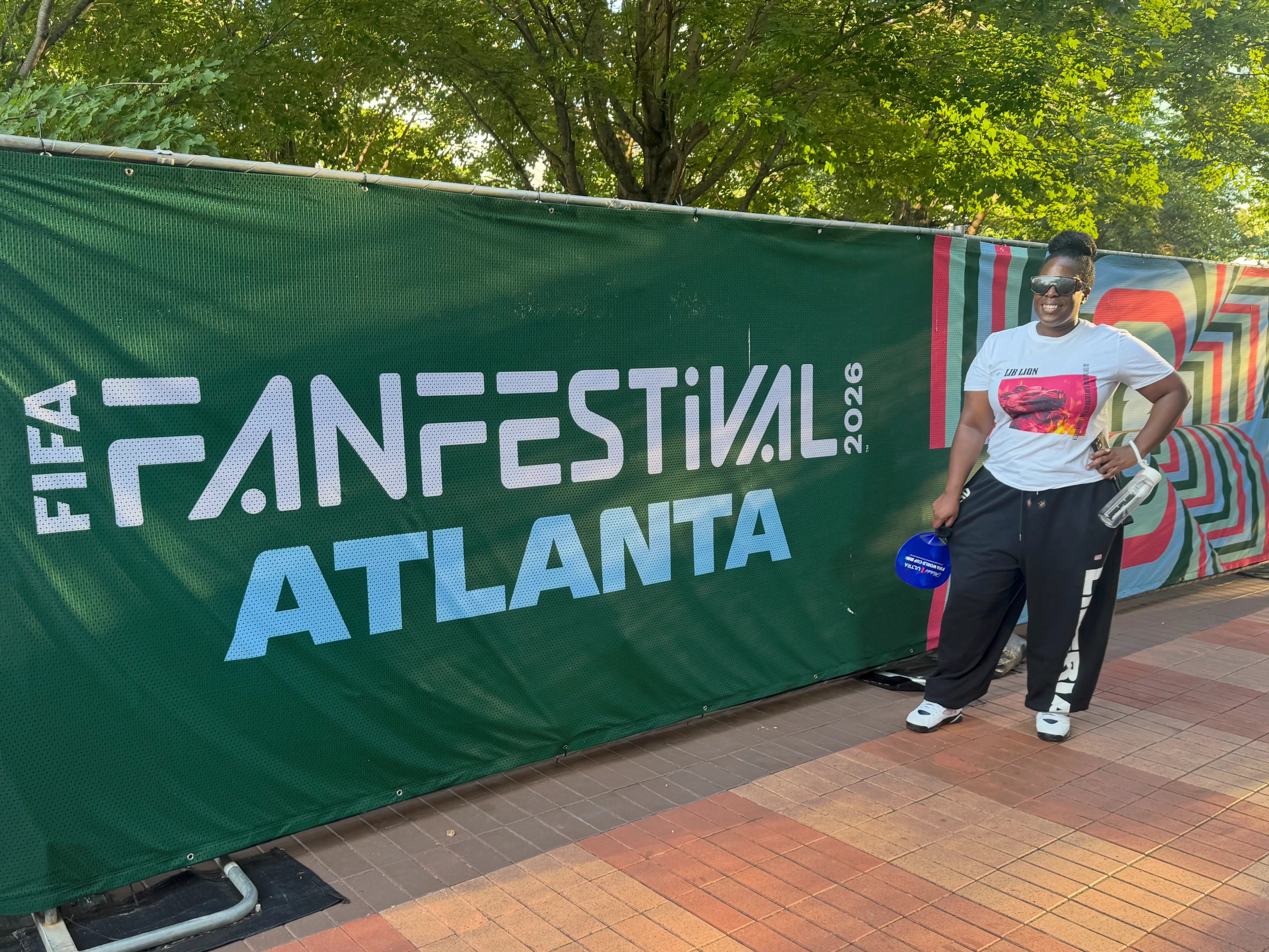 Manseenn Logan at Atlanta FIFA Fan Festival