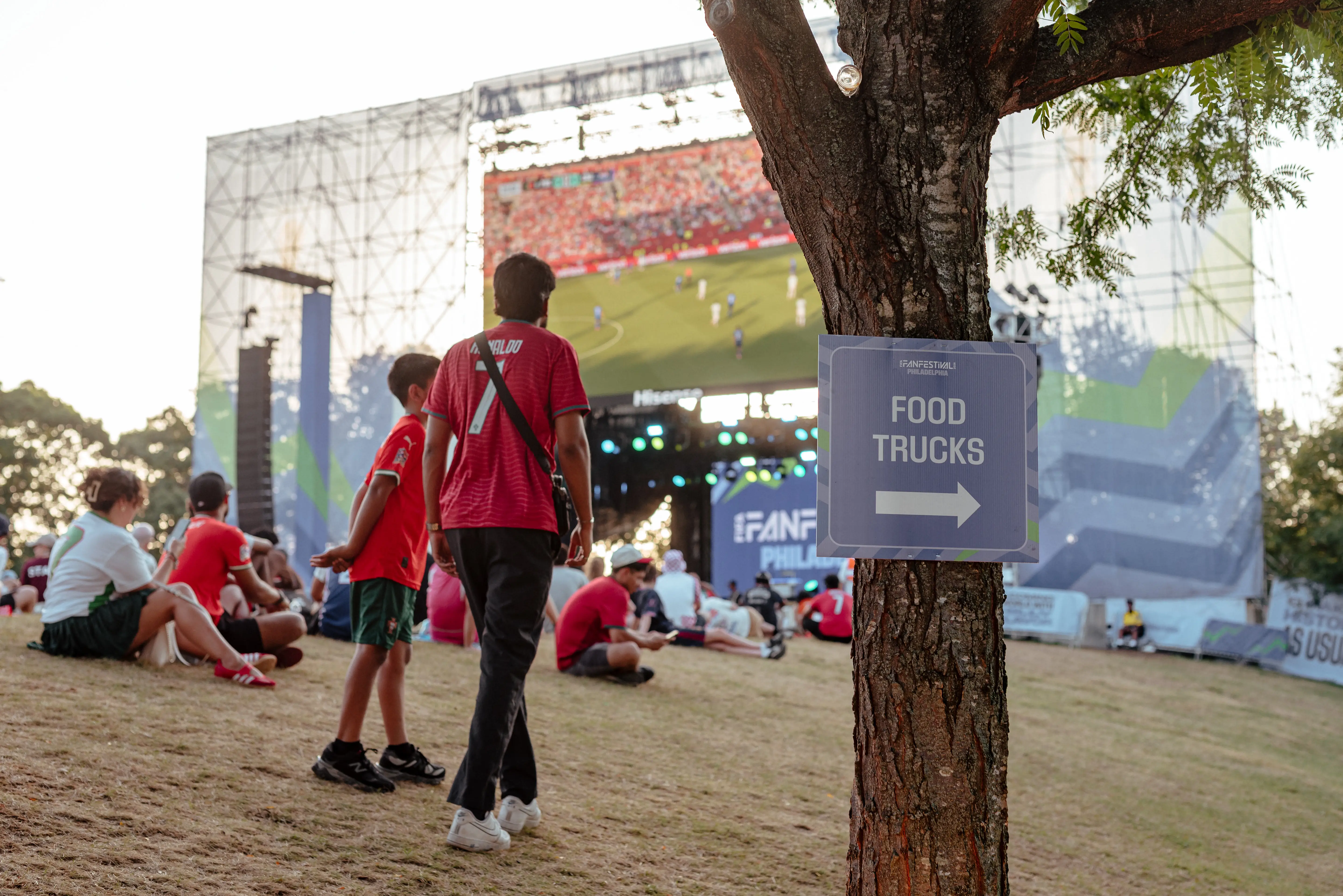 Soccer fans attend Philadelphia's FIFA FanFest.