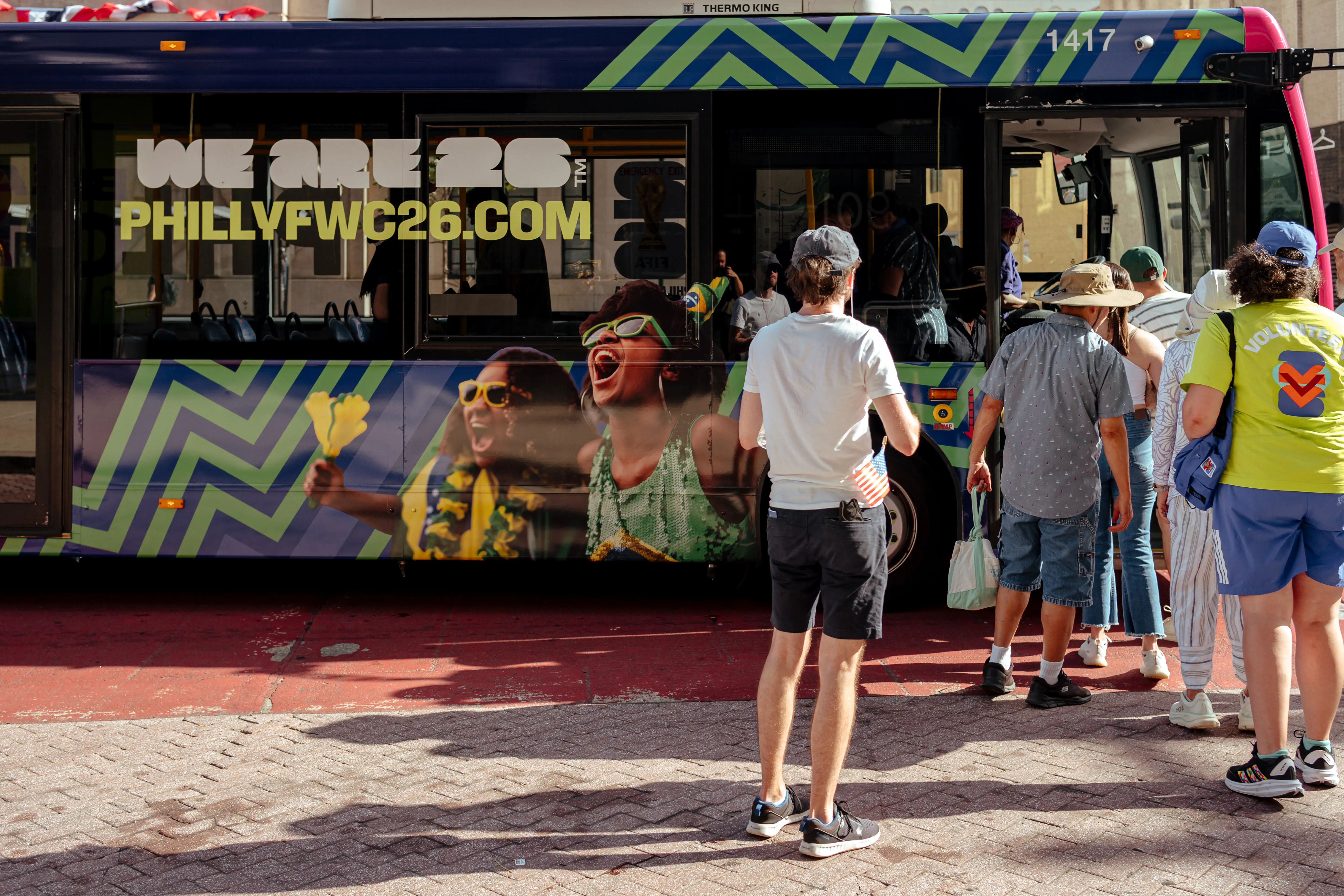 Fans could take the Phlash bus across the city.