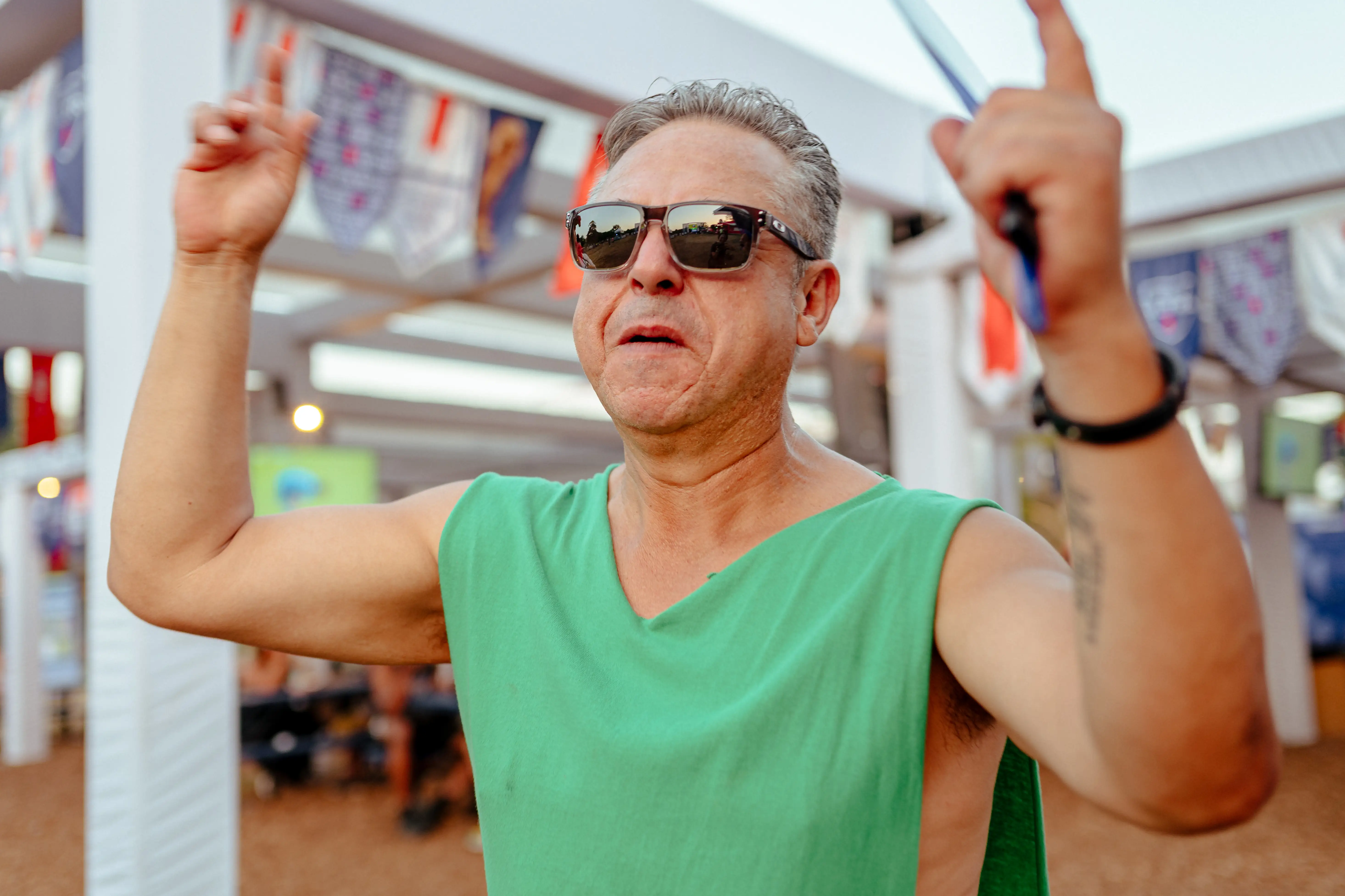 A soccer fan enjoys FIFA Fanfest in Philadelphia.