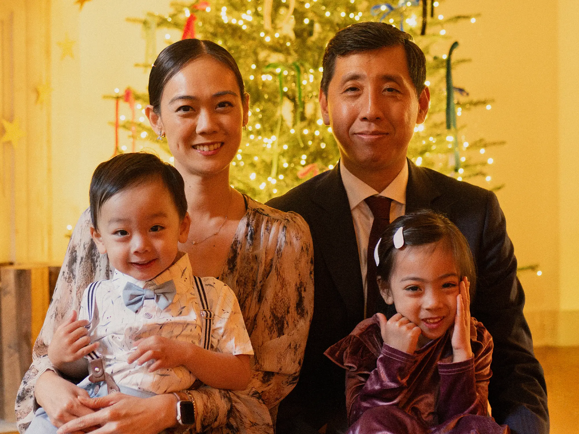 Michael and Elizabeth Chang and their two children.