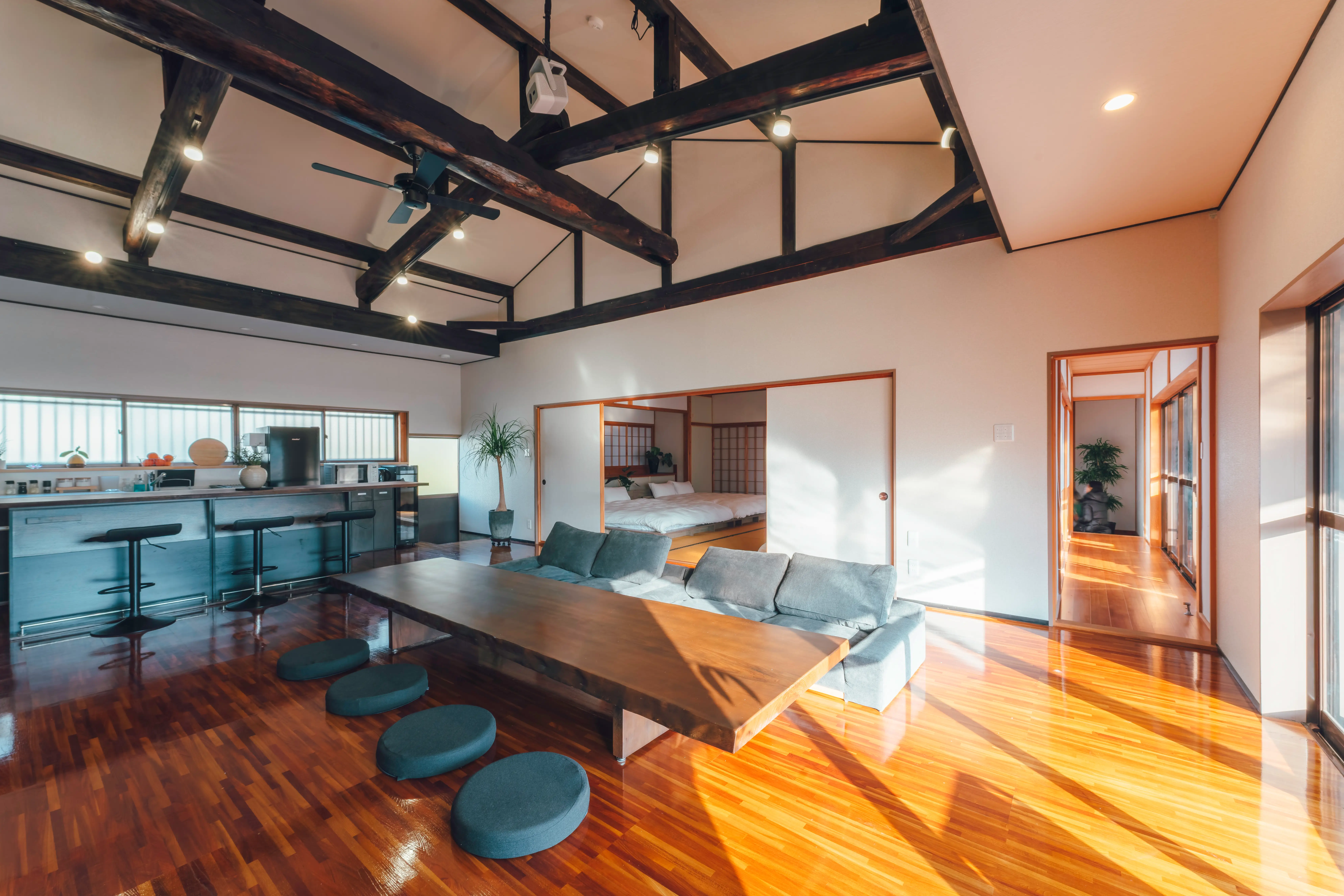 The living room of the house in rural Japan.