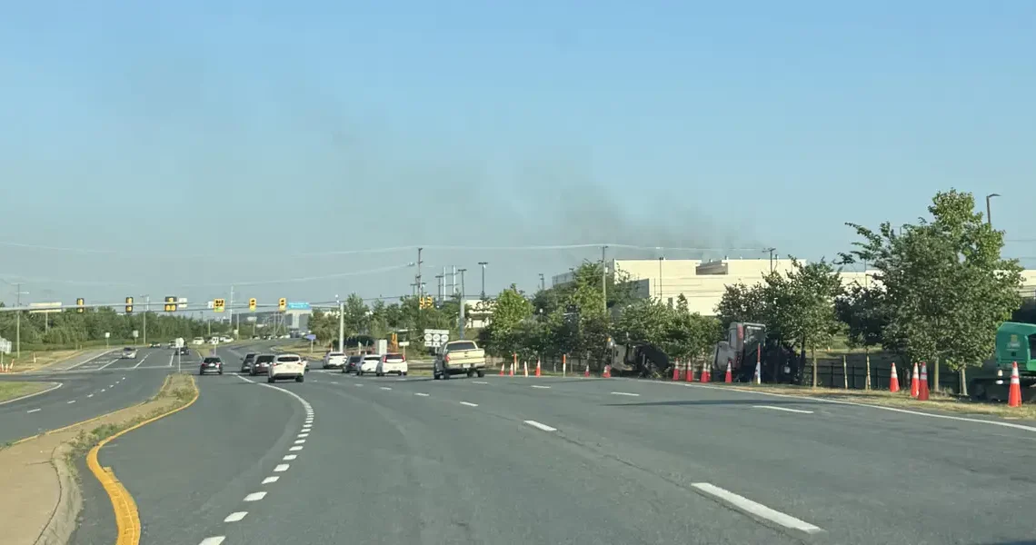 Dark smoke rose above a Virginia data center as a heat wave pushed the power grid close to its limits