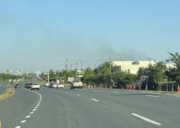 Dark smoke rose above a Virginia data center as a heat wave pushed the power grid close to its limits