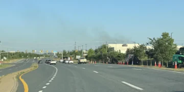 Dark smoke rose above a Virginia data center as a heat wave pushed the power grid close to its limits