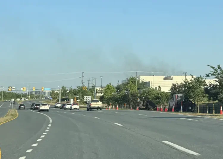 Dark smoke rose above a Virginia data center as a heat wave pushed the power grid close to its limits