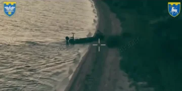 Ukraine launched a first-of-its-kind robotic amphibious assault, deploying a gun-toting robot from a drone boat
