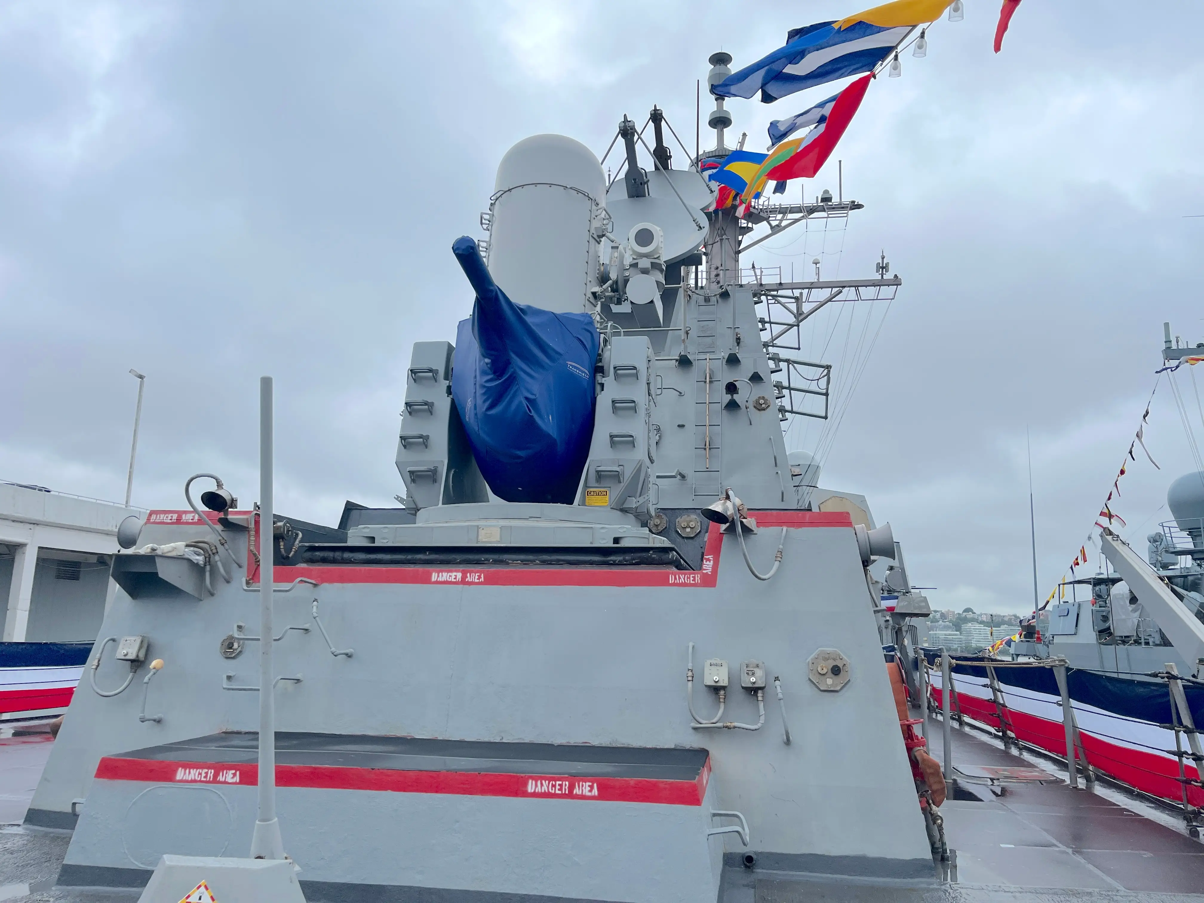 Close-In Weapon System (CIWS) on the USS Farragut.